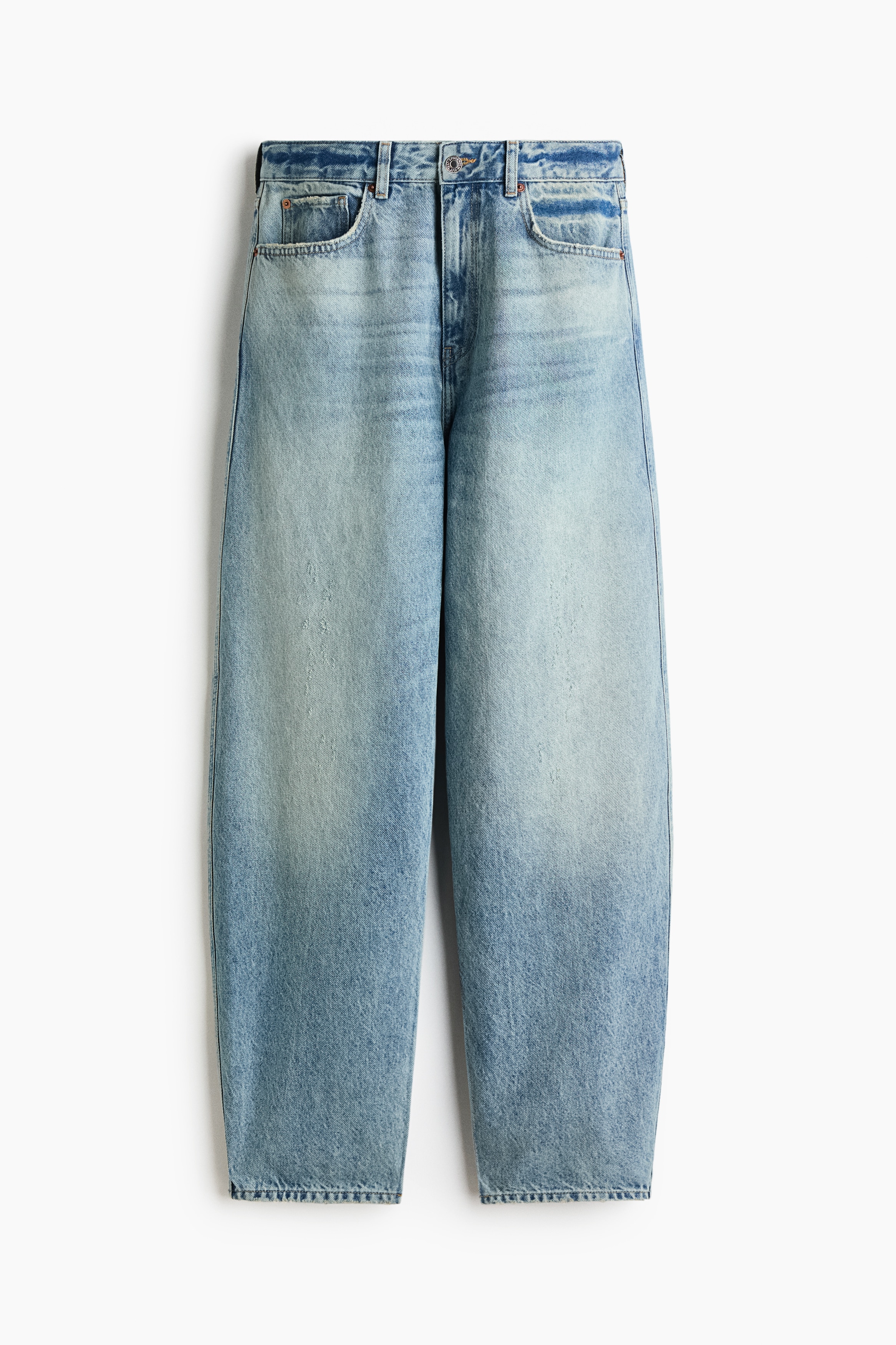 Barrel Regular Waist Jeans - Jasnoniebieski denim