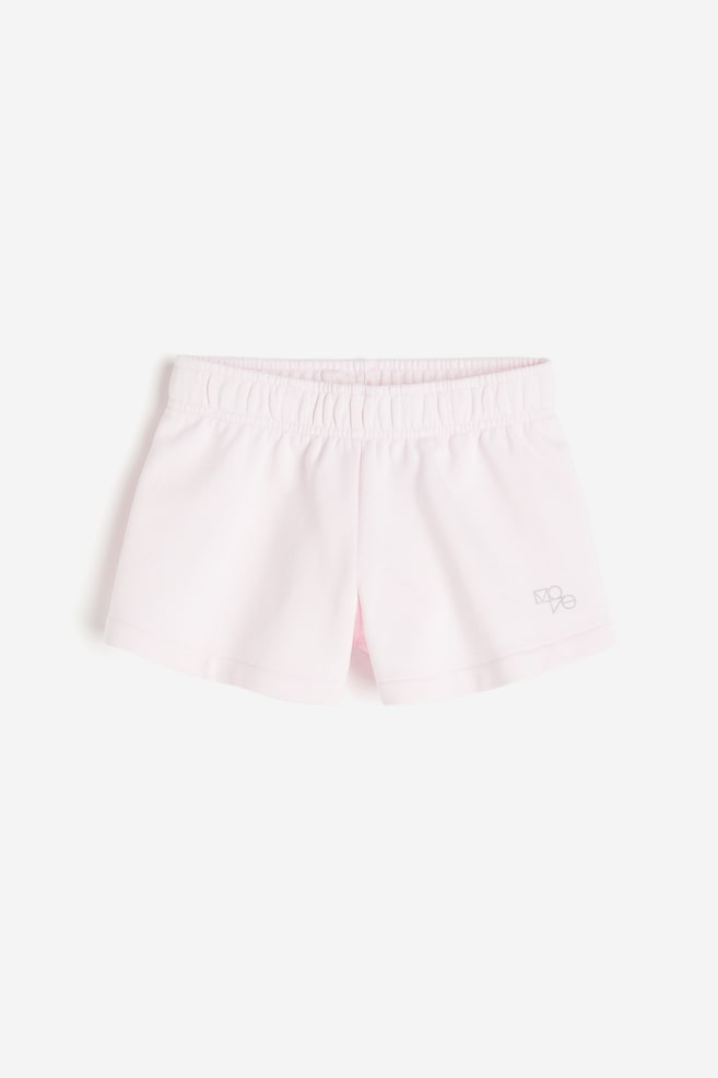 Shorts sportivi in felpa - Rosa chiaro/Bianco - 1
