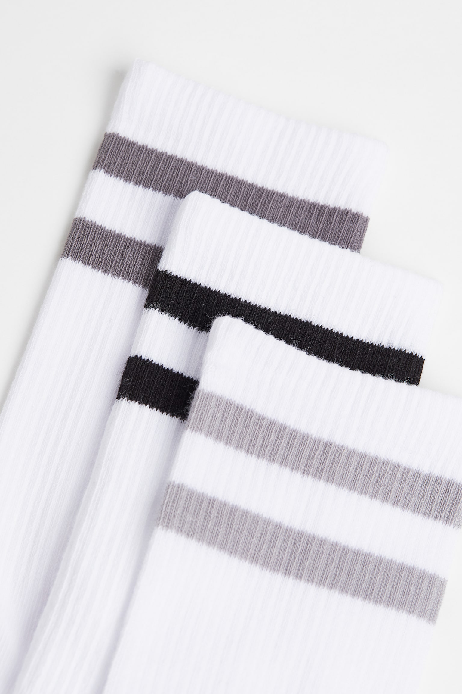 5-pack socks - White/Grey/Beige/Navy blue/Grey marl/Black/Grey/White - 3