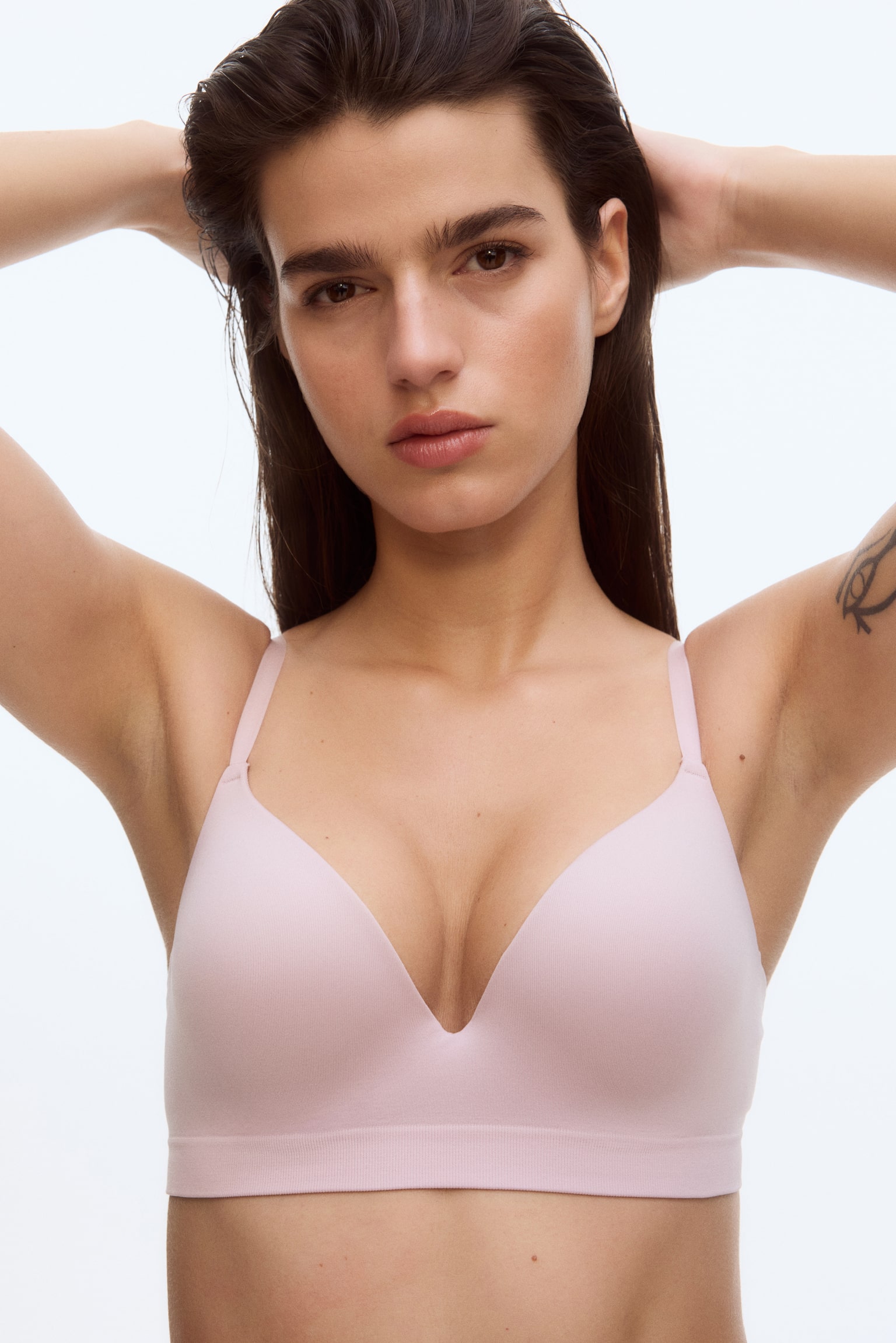 Sostén push-up Seamless - Rosa claro/Gris jaspeado/Blanco/Negro - 6
