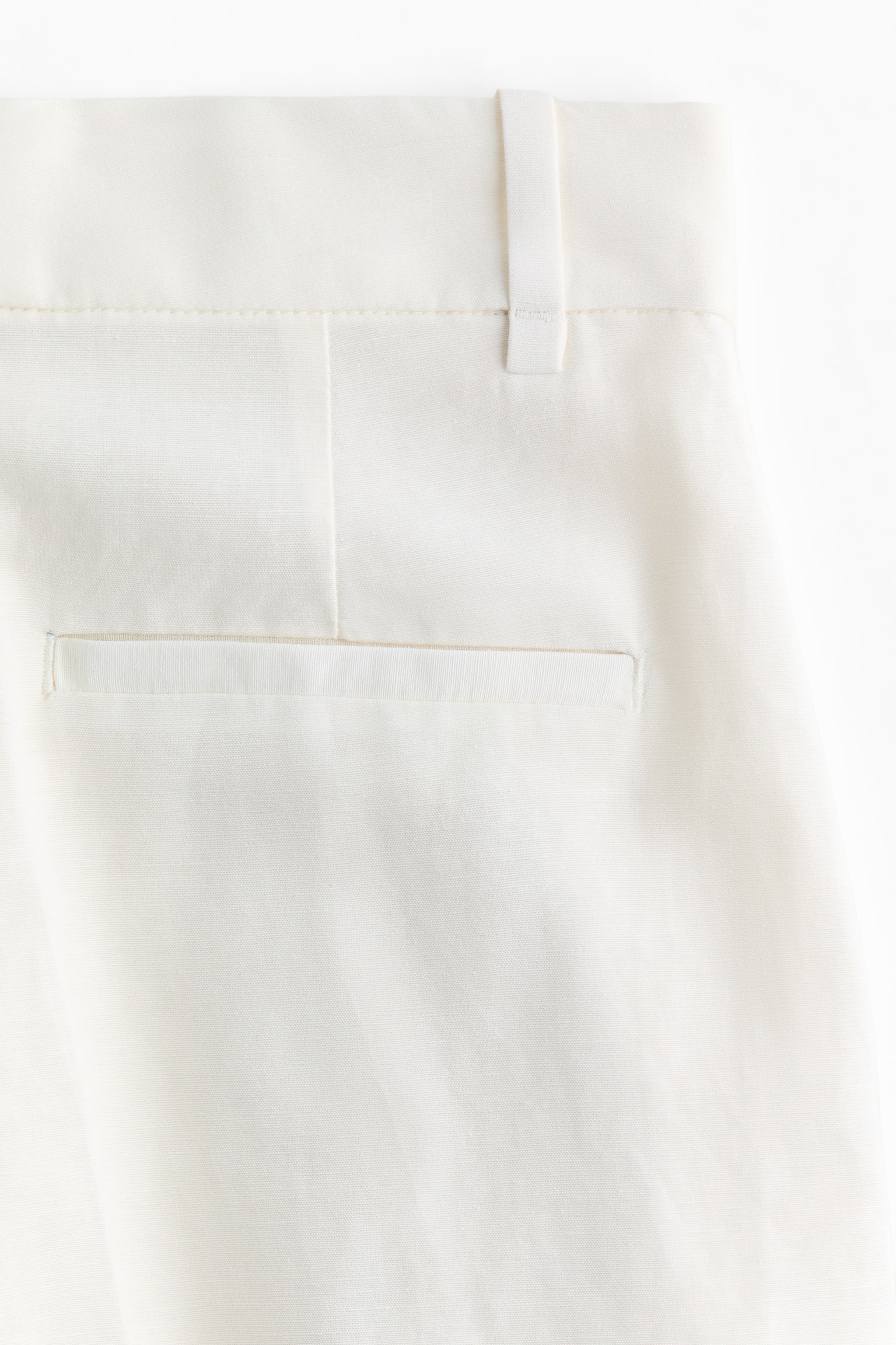 Dressy Linen-Blend Shorts - White/Dark khaki green/Black - 2