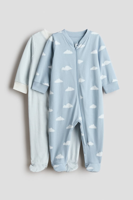 Пижама Printed Zipper для детей, 2 шт. — H&M