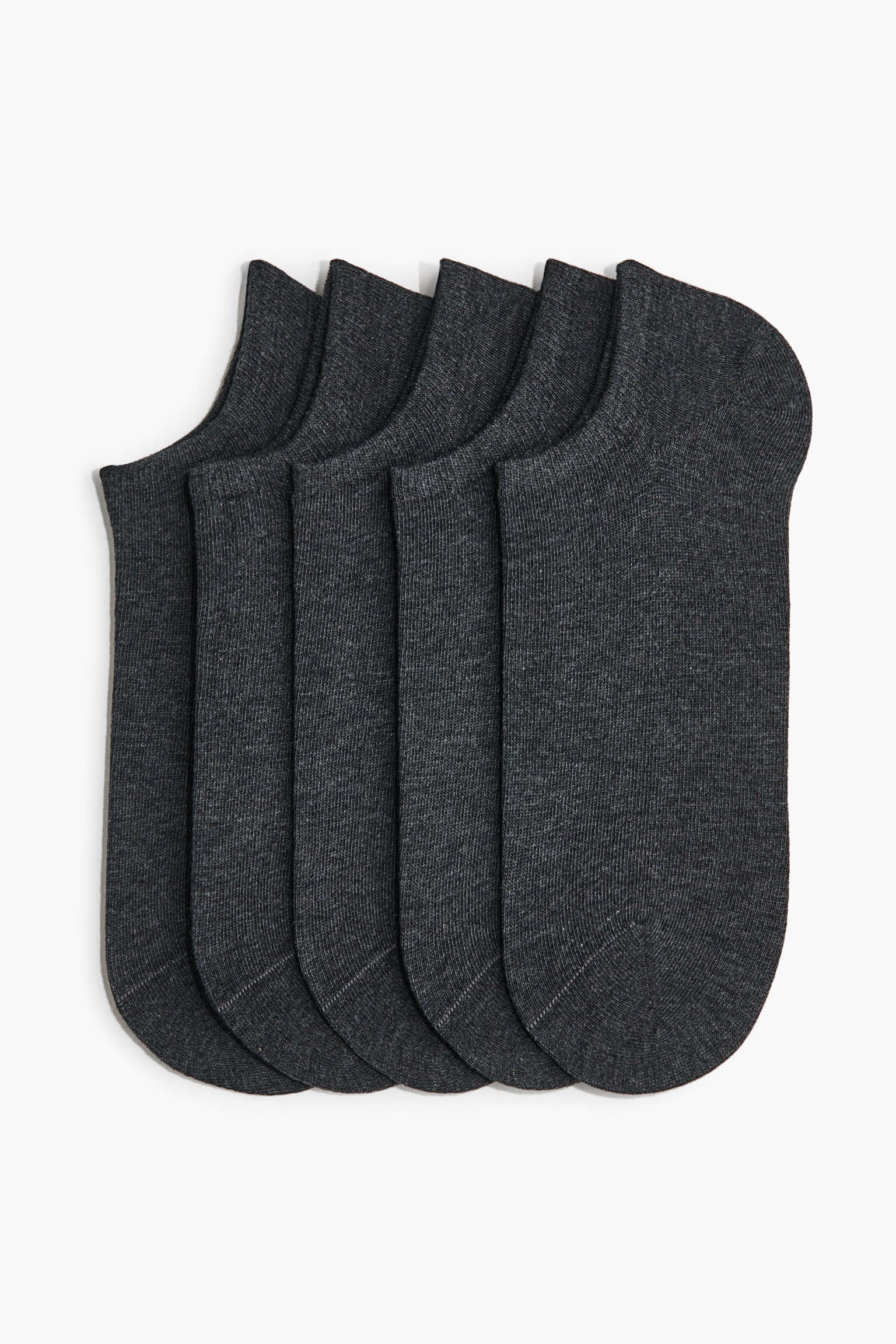 Sportovní ponožky s Lycrou® 5 párů - Dark grey marl/Černá/Bílá/Bílá