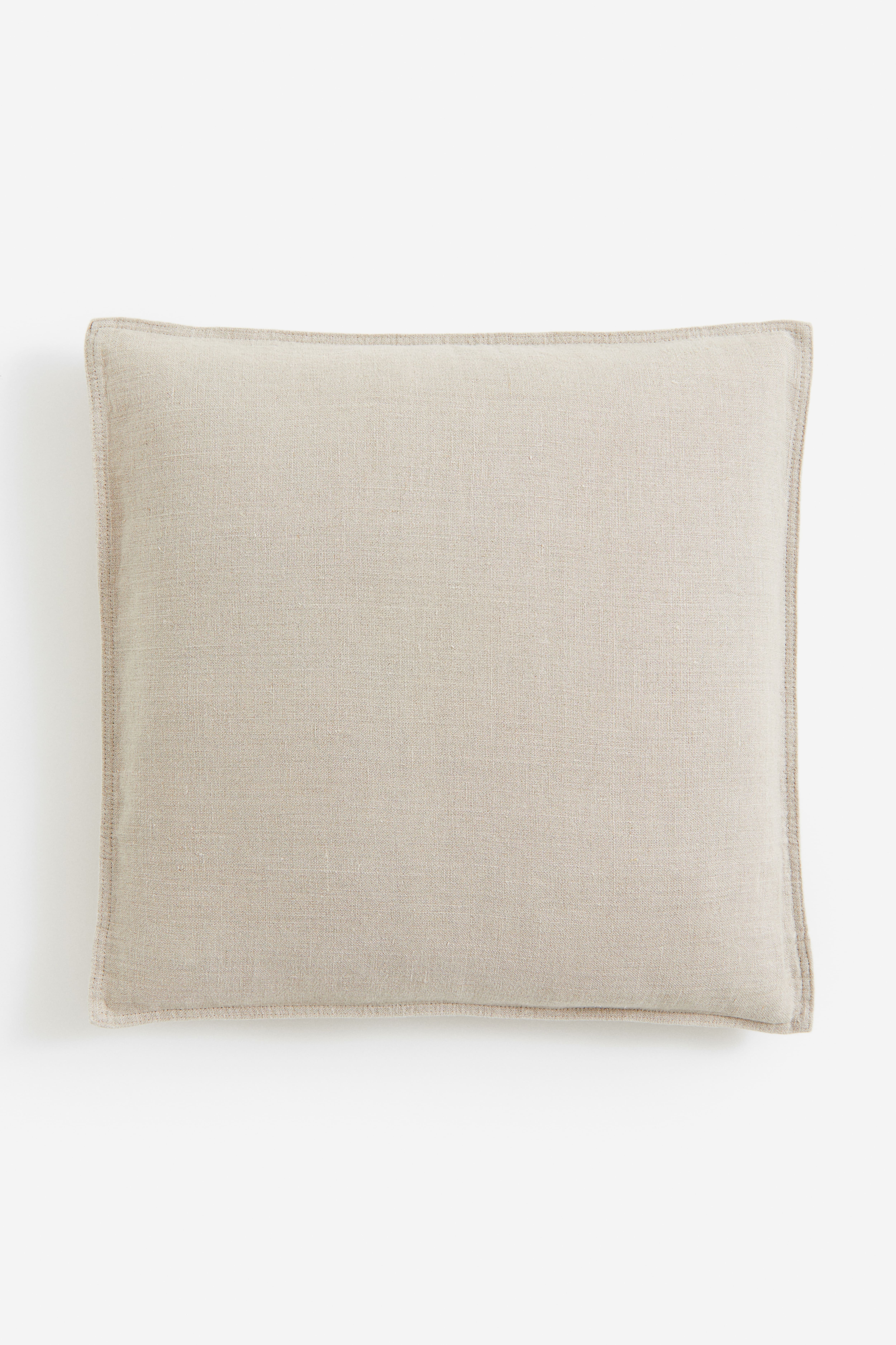 Washed Linen Cushion Cover Linen beige Home All H M CA