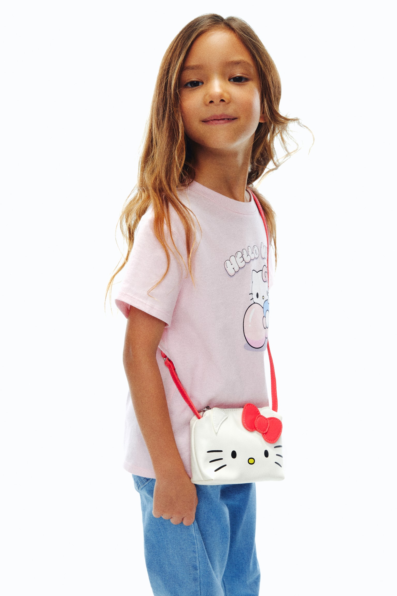 Áo thun cotton in hình - Màu hồng nhạt/Hello Kitty/Màu trắng/Hello Kitty/Màu tím nhạt/Hello Kitty/Xanh dương nhạt/Cinnamoroll - 5