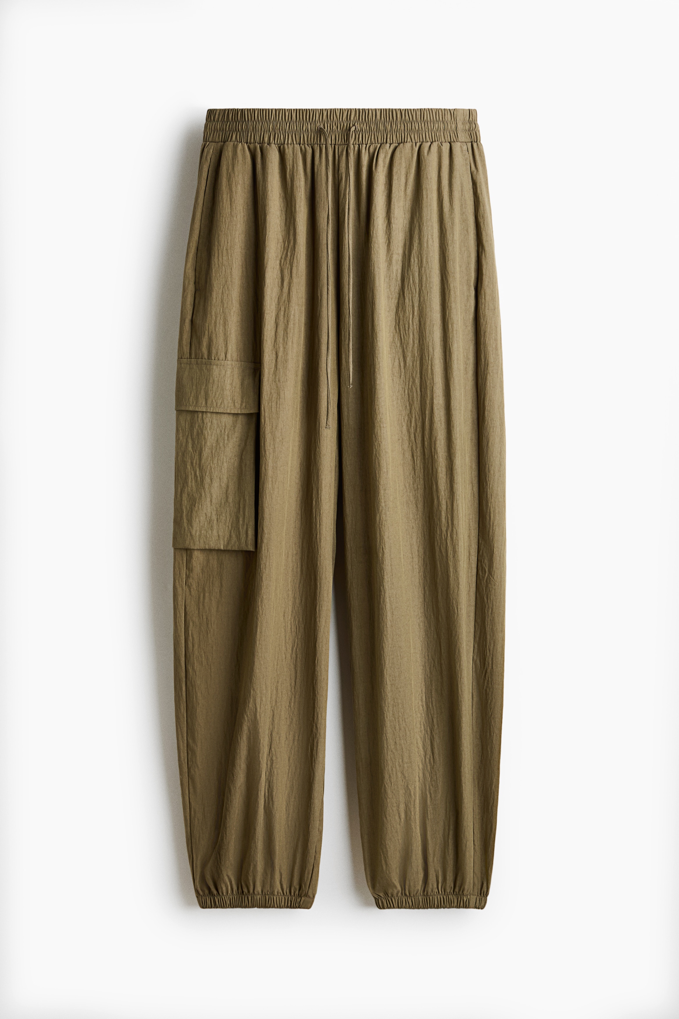 Loose-fit barrel trousers - Khaki green