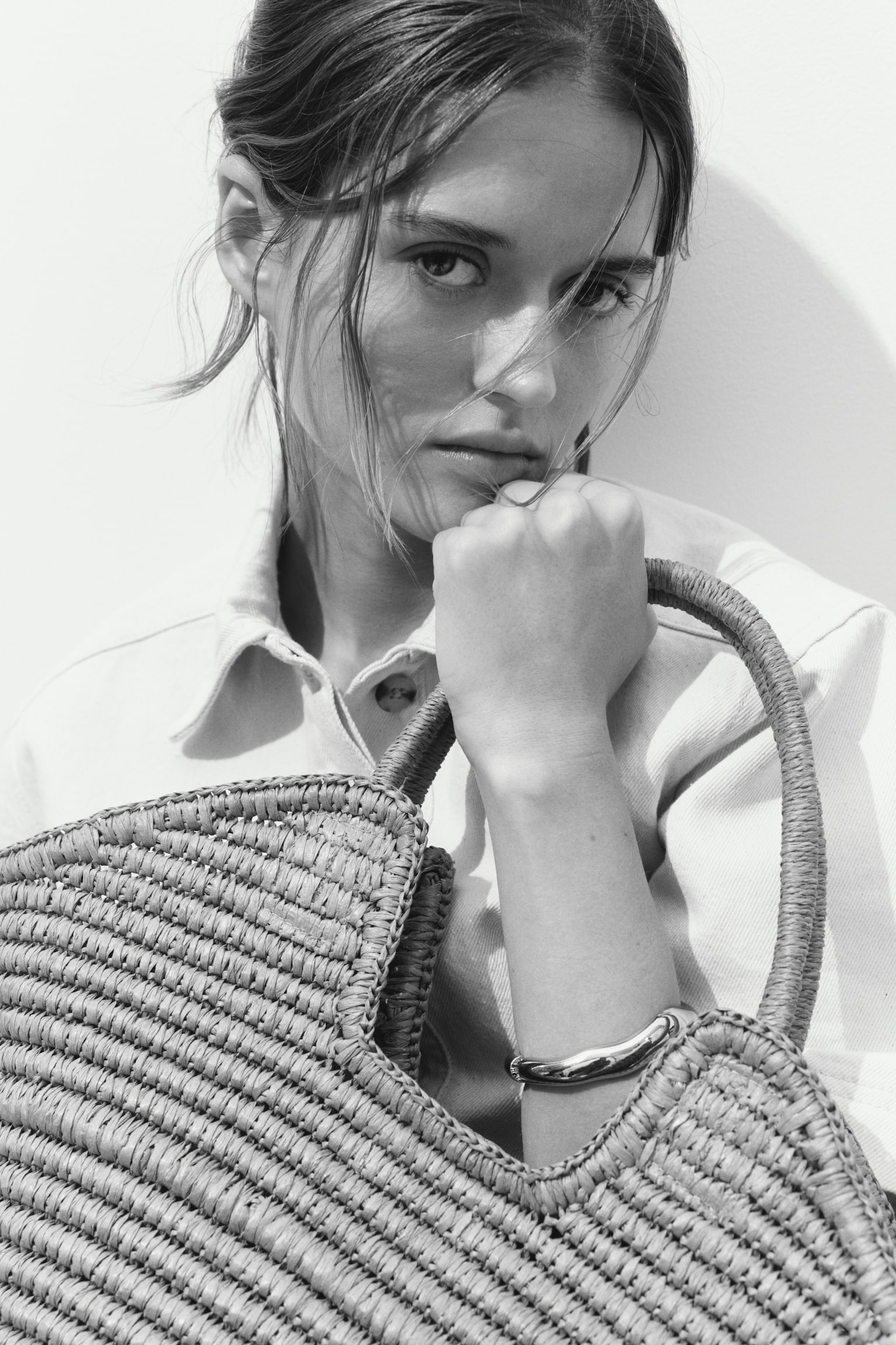 Straw shopper - Beige - 5
