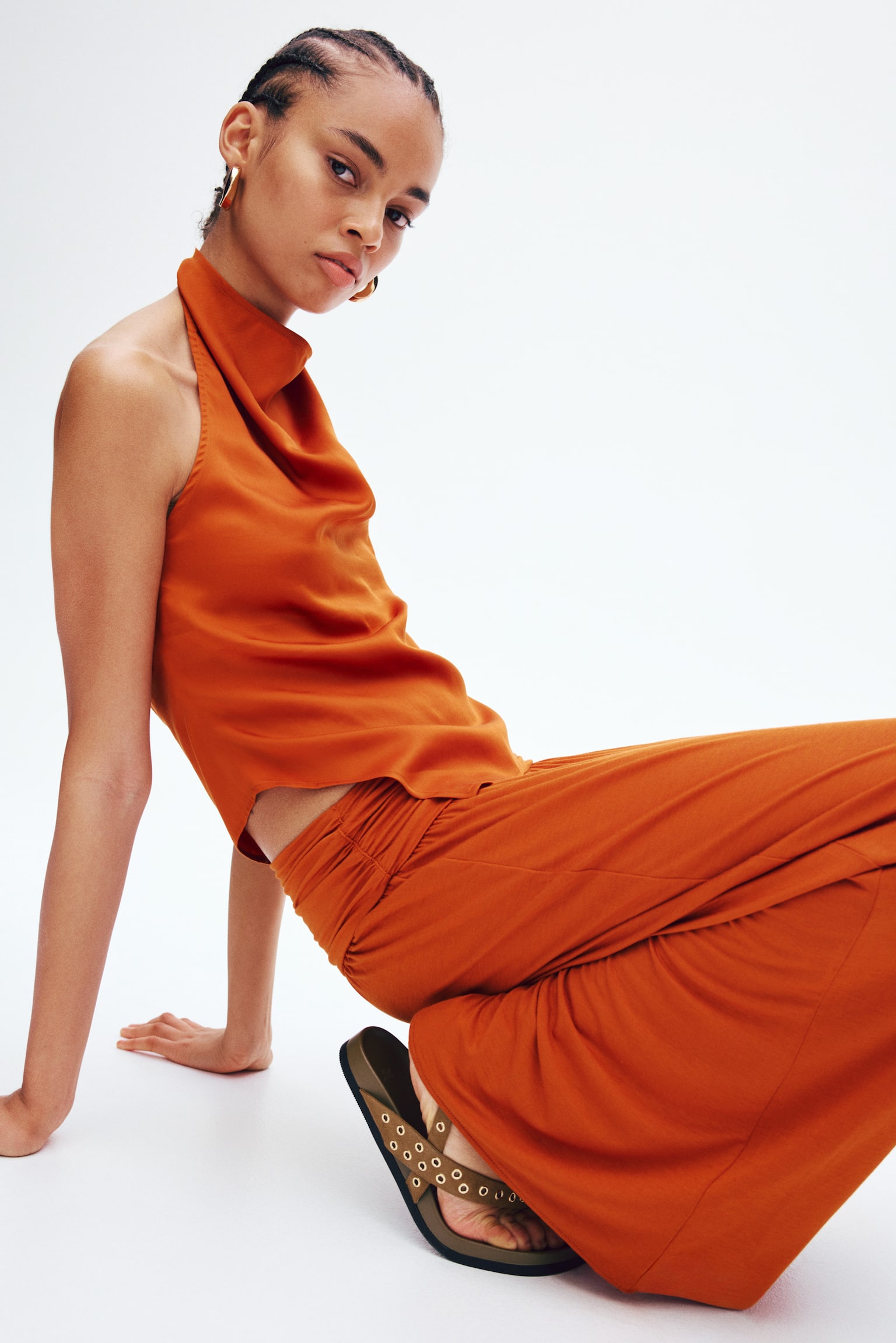 Gathered Viscose Pants - 2