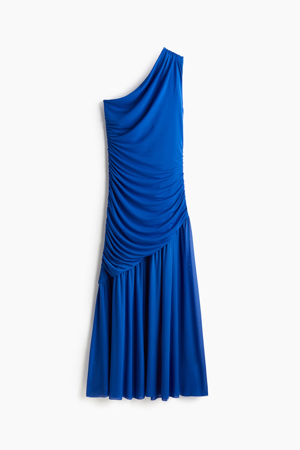 h&m ladies draped one-shoulder dress product info and reviews Women's Blue Draped One-Shoulder Dress