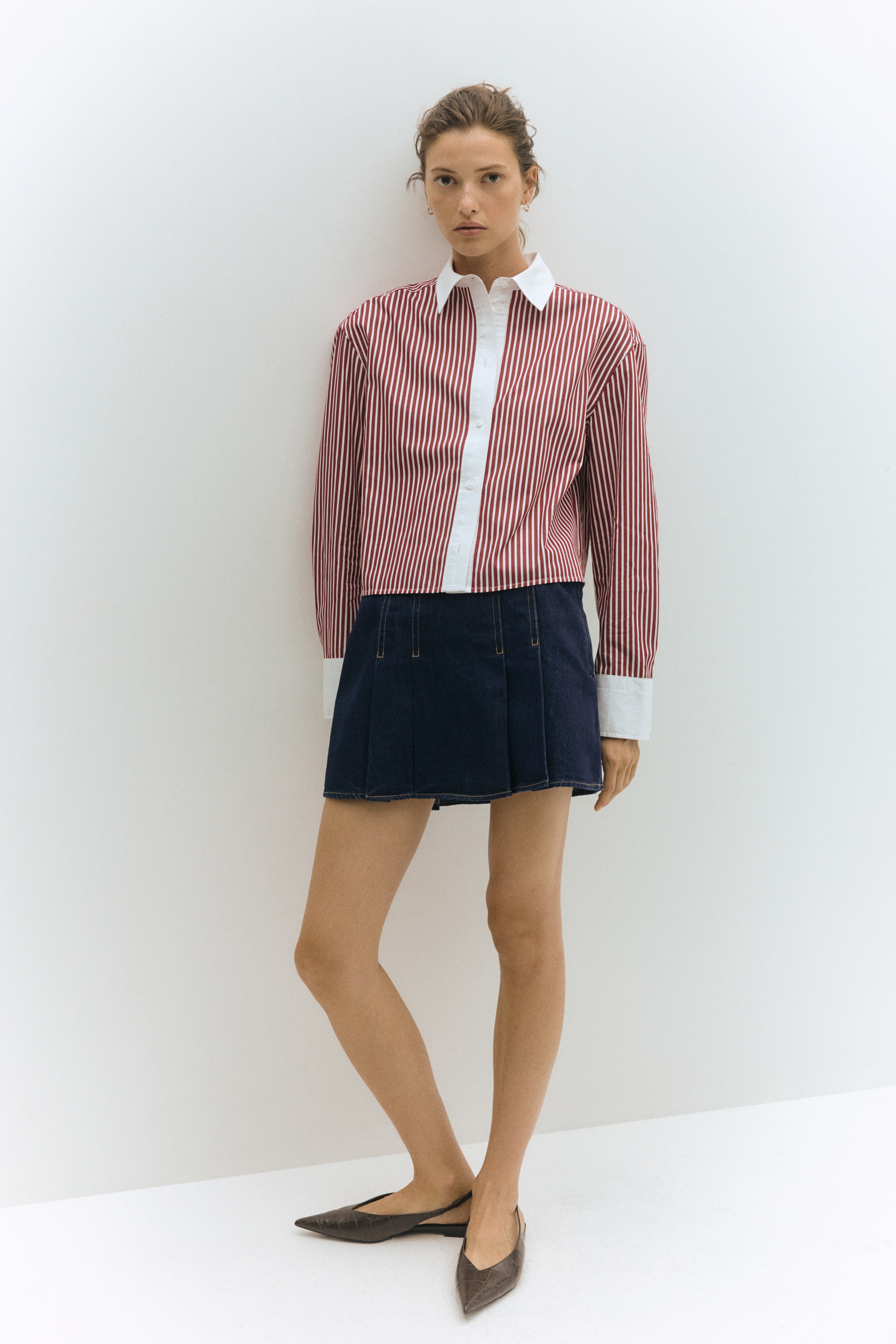 Pleated skort
