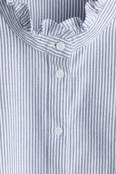 Cardigan Femme Agathe Velmont - Blanc à Rayures Bleu Foncé - Taille 1 - Maille Acrylique/Coton