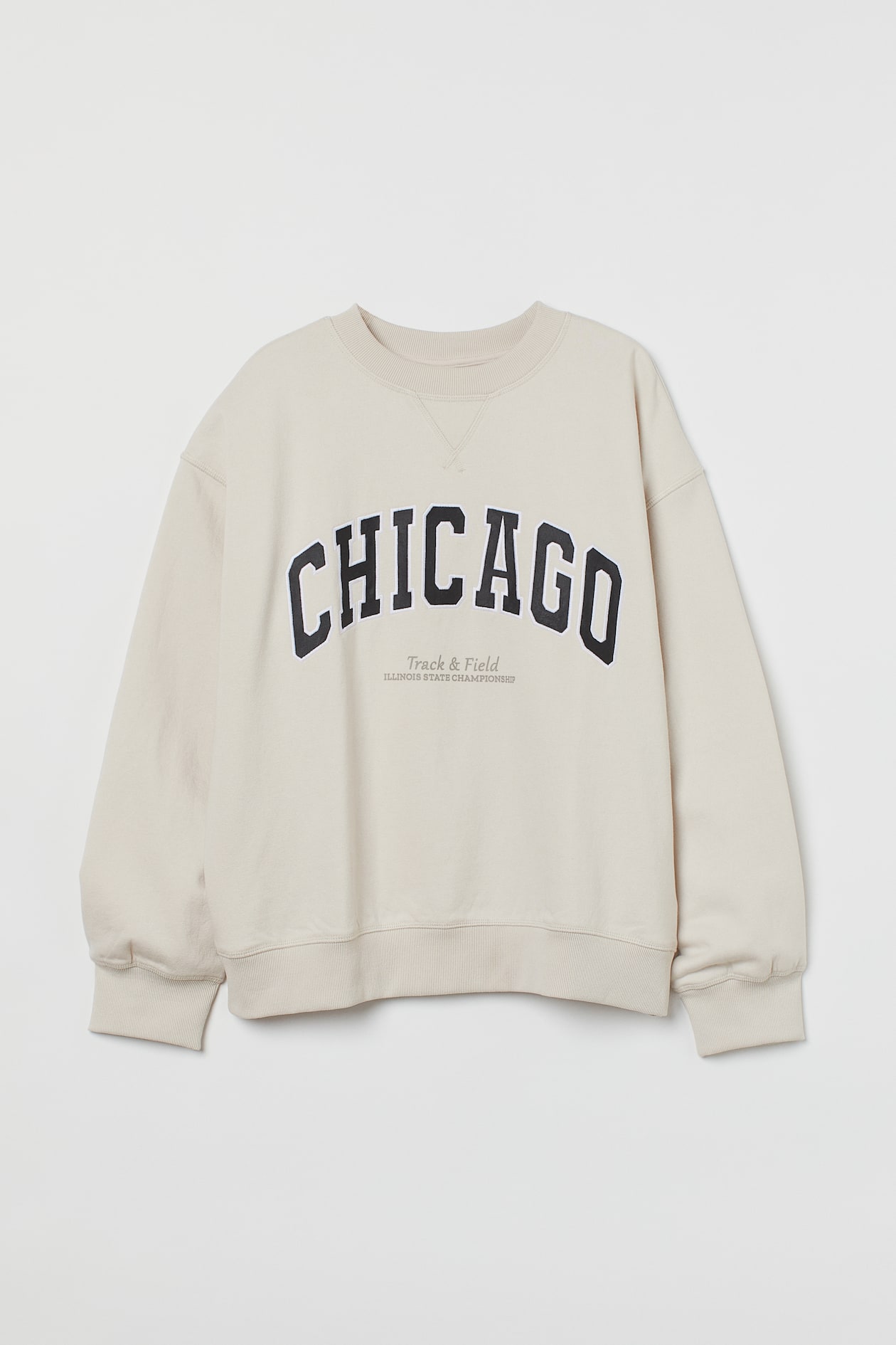 Sweatshirt - Crew-neck - Long sleeve - Light beige/Chicago - Ladies | H ...