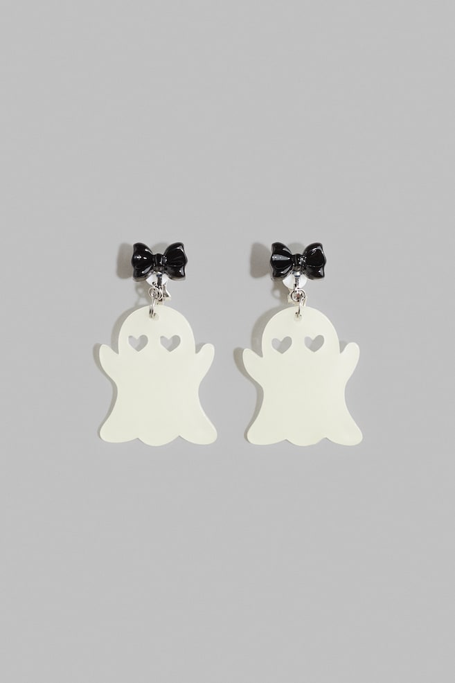 Clipoorhangers - Wit/Glow in the dark/Zilverkleurig/skeletten - 1
