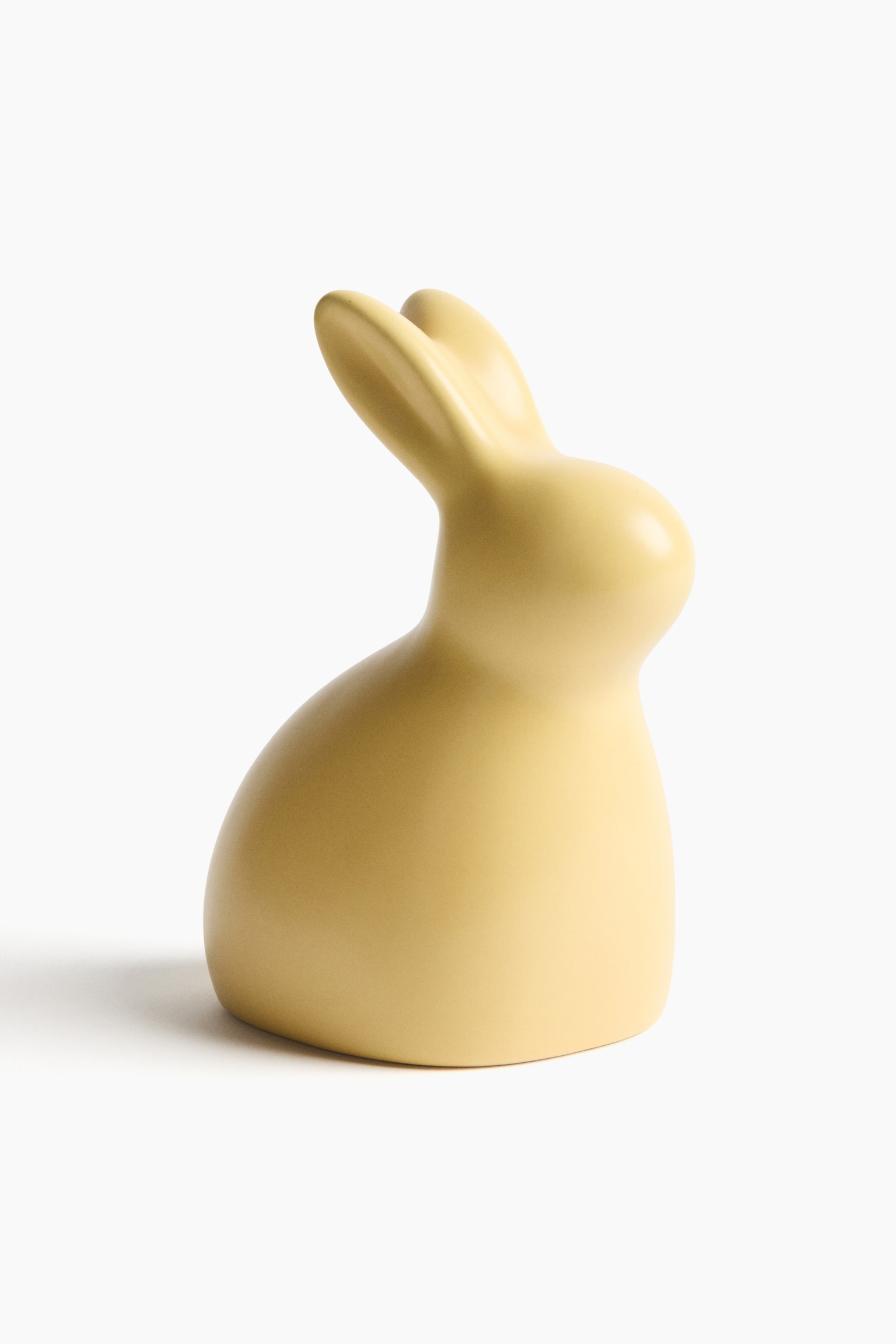 Lapin de Pâques en grès cérame - Jaune clair/Blanc