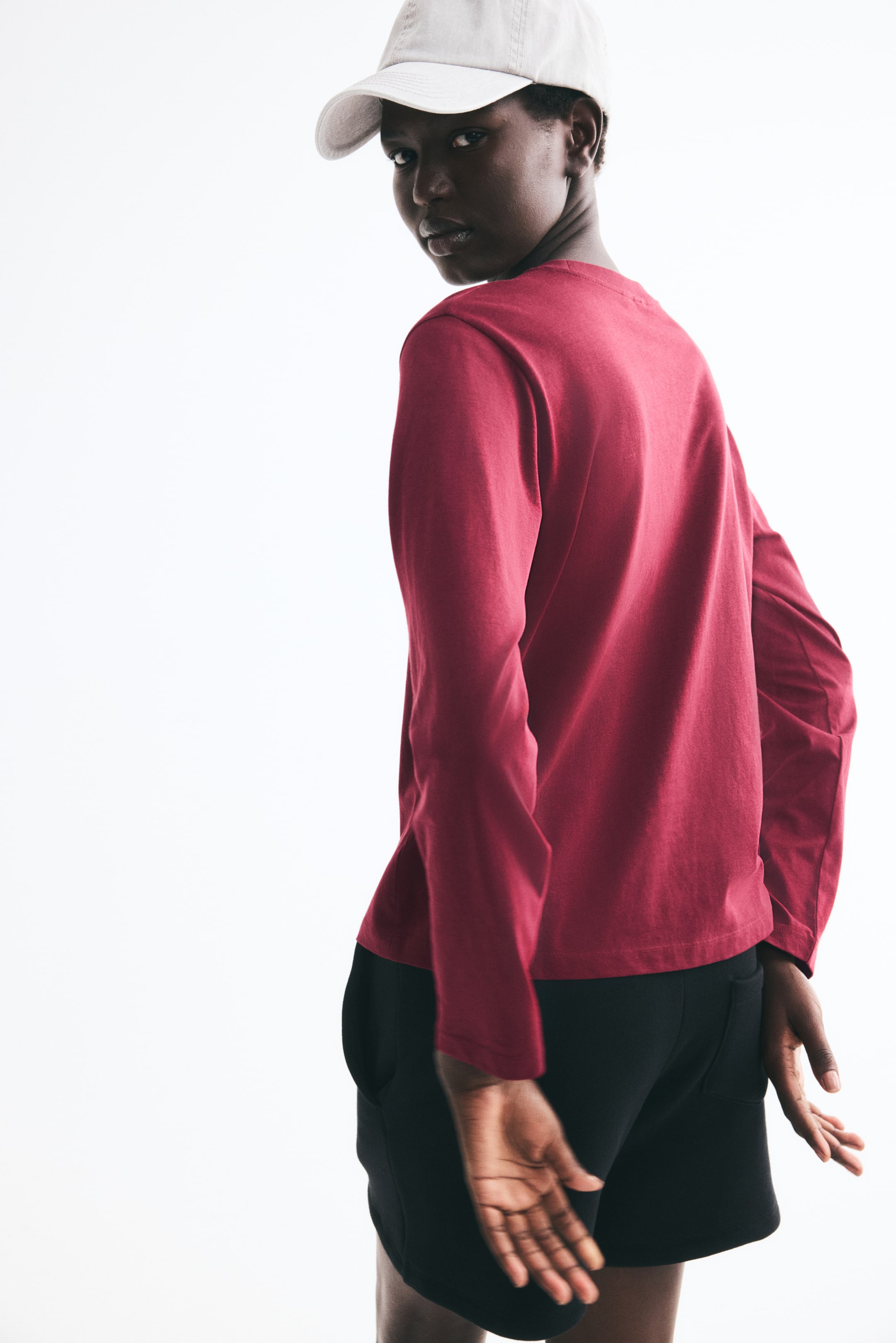 Long-Sleeved Cotton Top