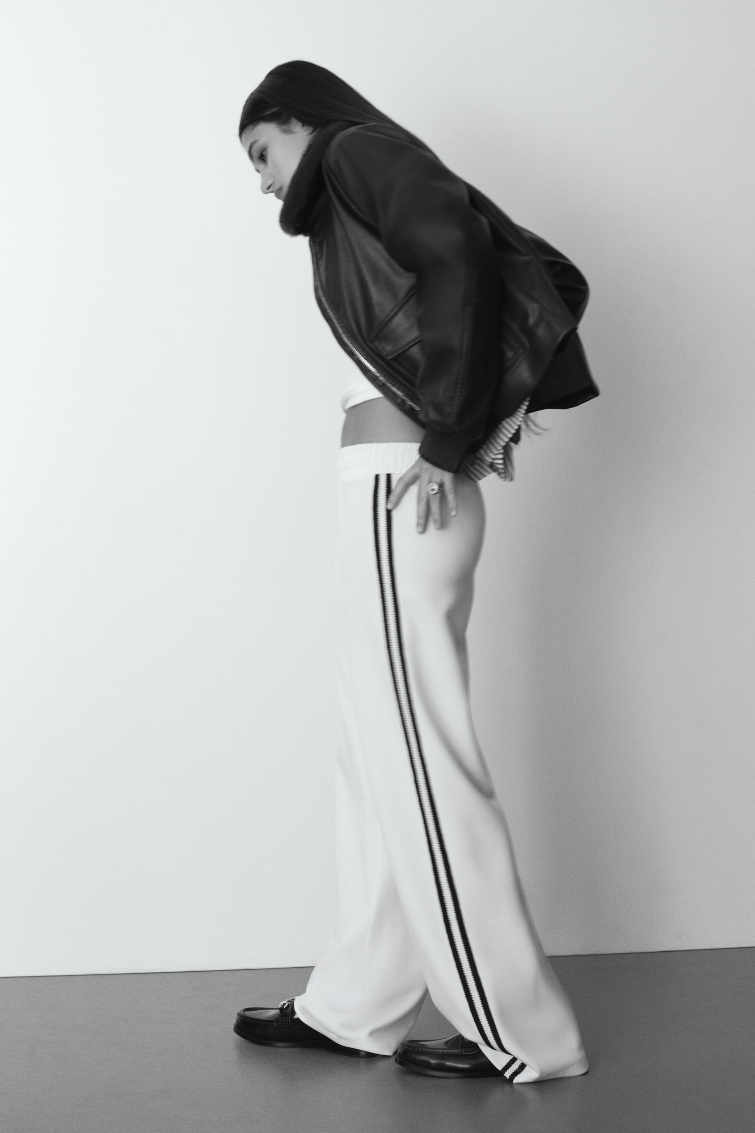 מכנסי סקובה עם גומי - קרם/כחול נייבי - 6