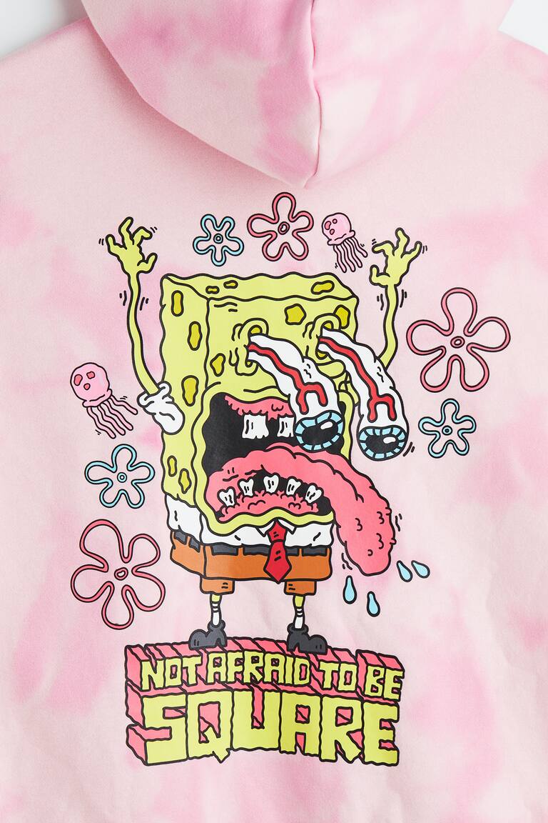 Pink Sudadera Bob Esponja H&m Pink Blue Spongebob Hoodie H&amp