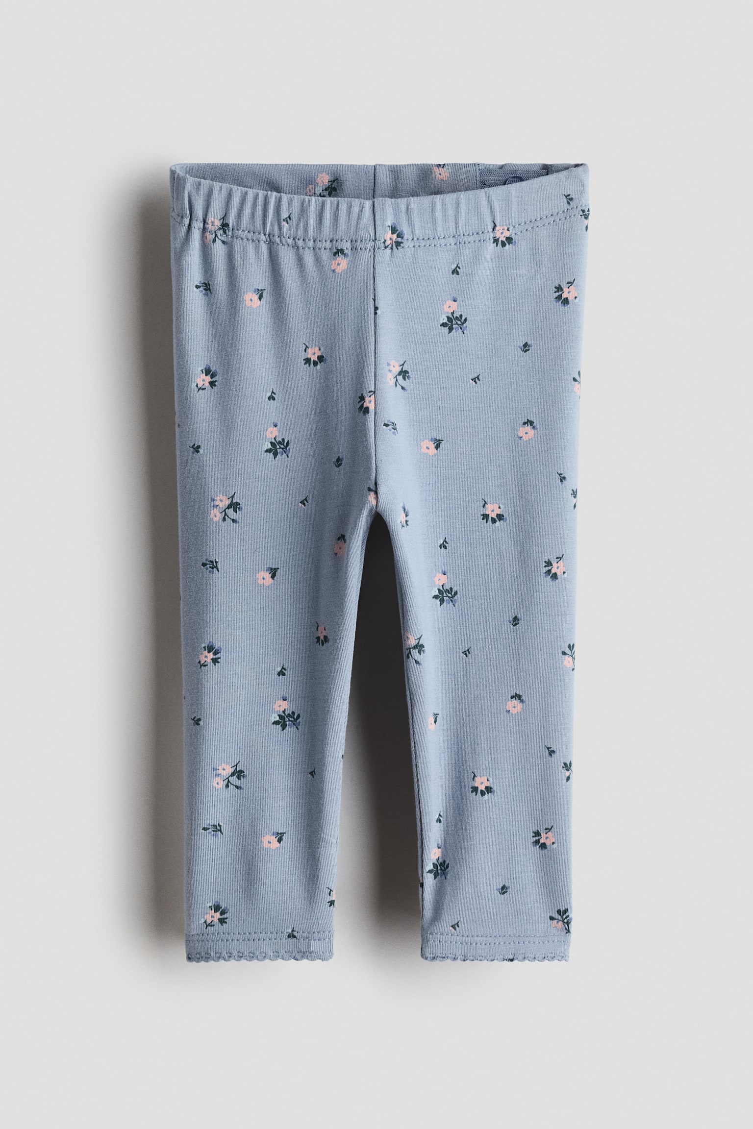 Printed Cotton Leggings - Light dusty blue/floral/White/floral/Light beige/black/Light pink/floral/Pink/strawberries/Light pink/floral/Yellow/lemons/Navy blue/floral