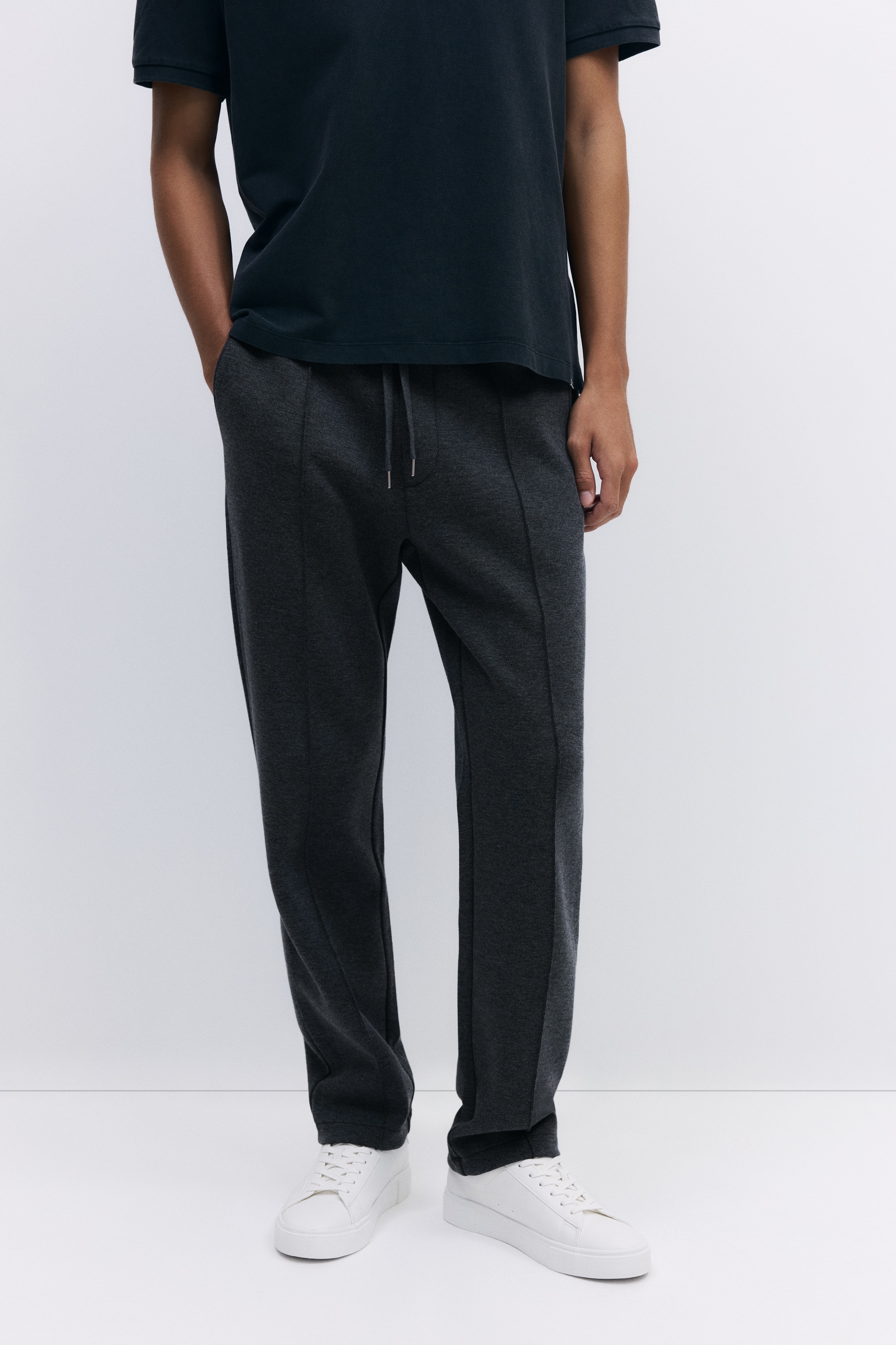 Men's Black Regular Fit Tailored-Look Joggers | H&M CA