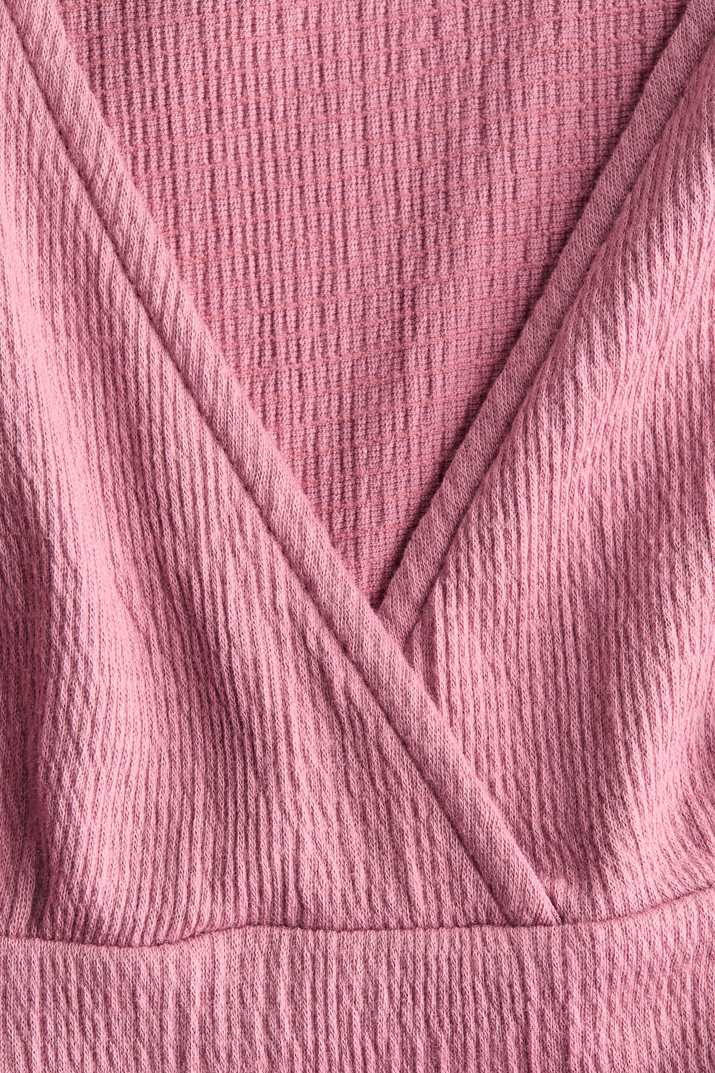 Textured-knit tie-detail top