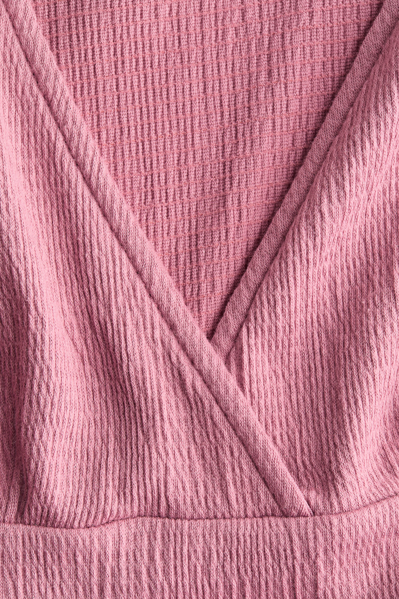 Textured-knit tie-detail top - Pink/Light beige/Navy blue - 2