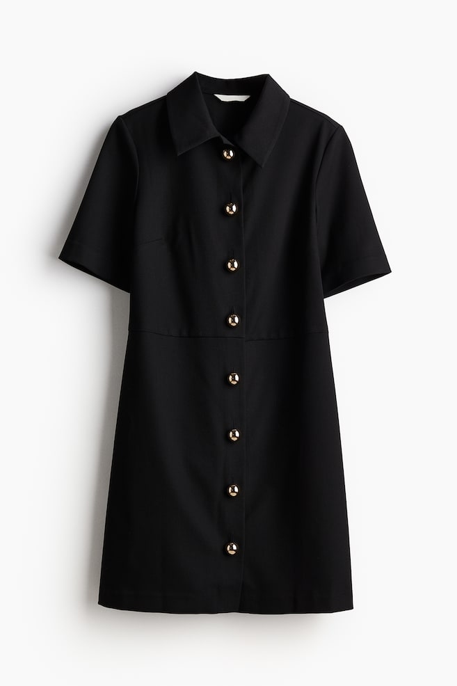 Chemisier in twill - Nero - 1