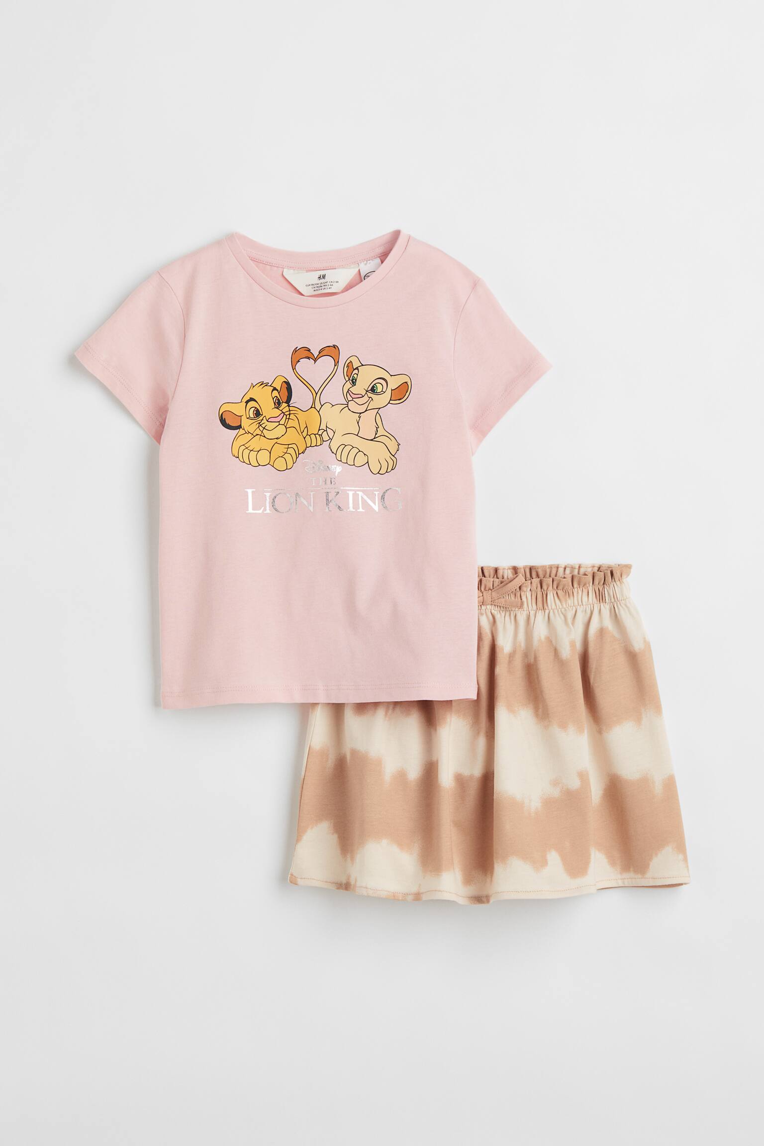 2-piece printed set - Light pink/The Lion King - 1