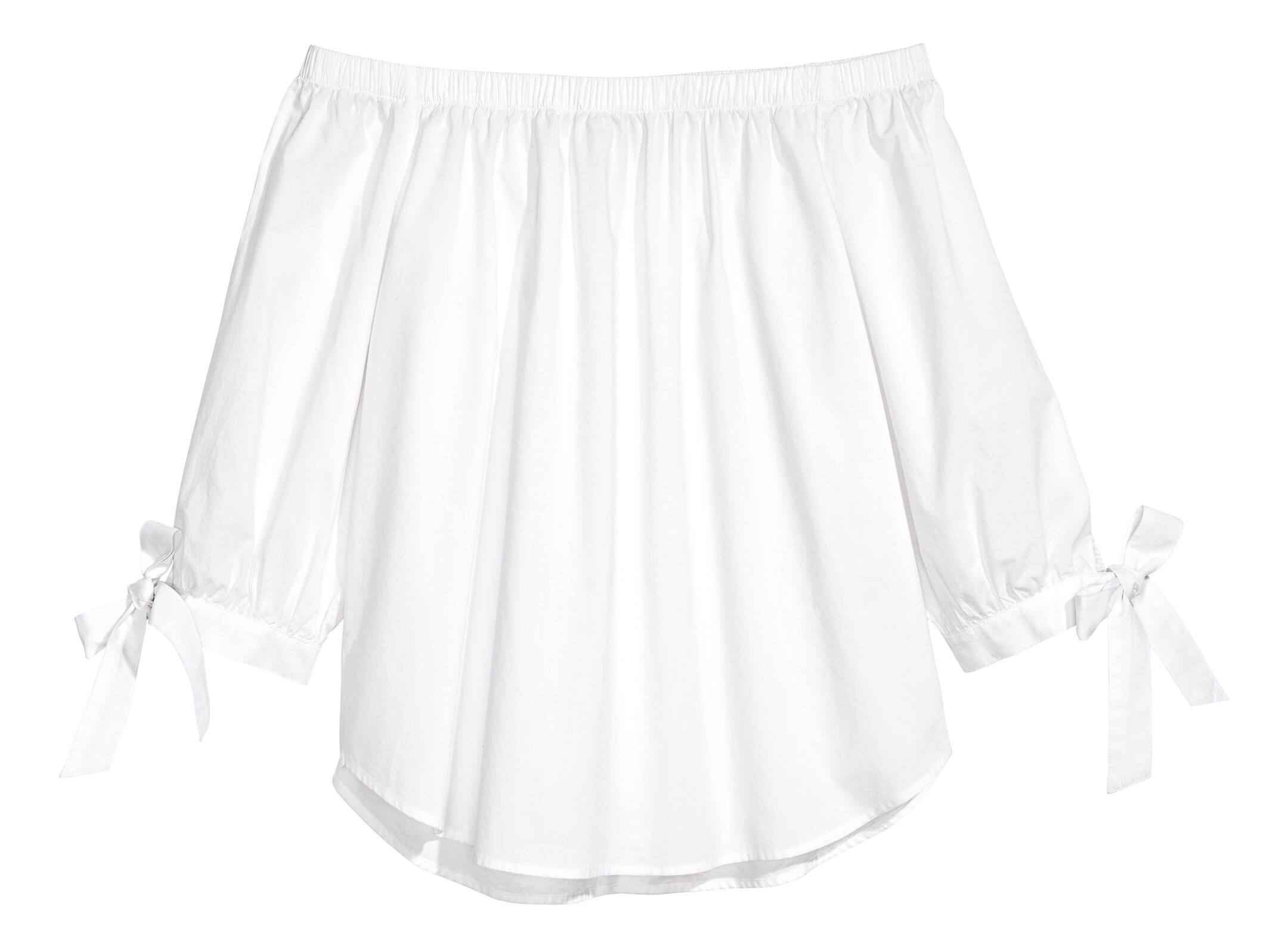 View larger image: Off-the-shoulder blouse - White - Ladies | H&M CA 1