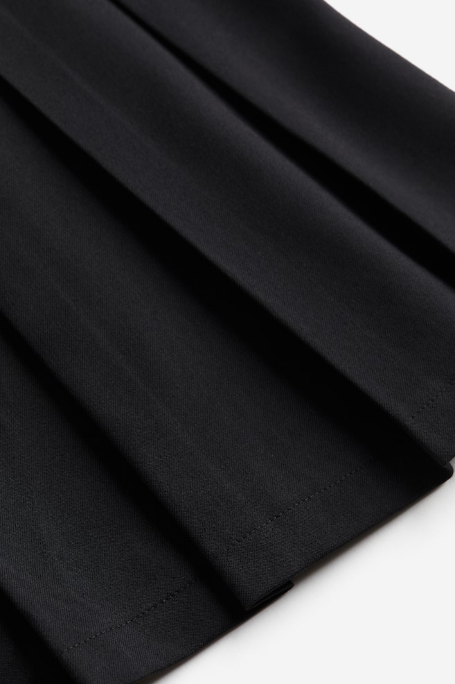 Pleated A-line skirt - Black/Light grey marl/Dark beige - 3