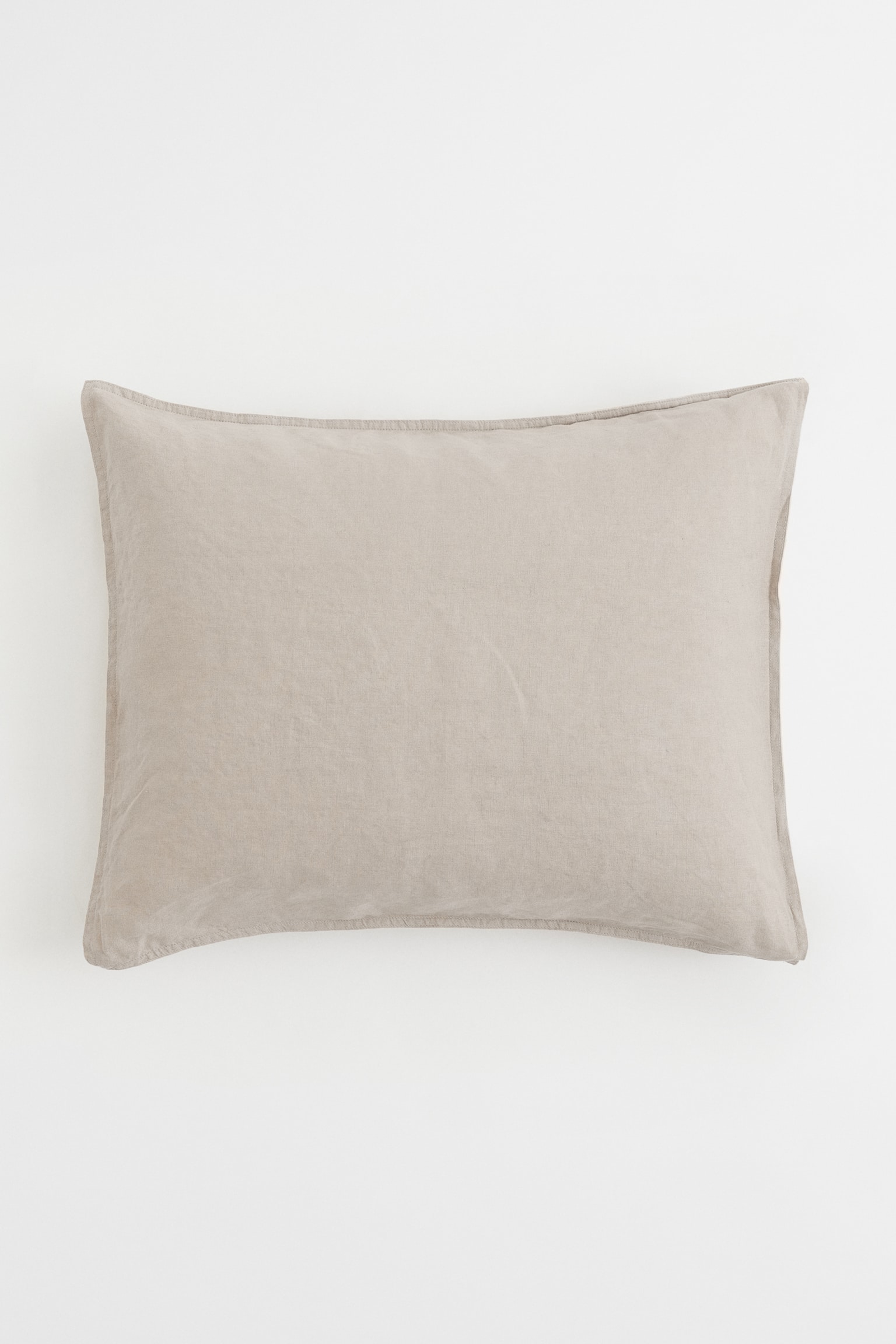 Washed linen pillowcase - Beige/White/Light grey/Sage green/Mocha beige/Blue/Dark khaki green/Pink - 1