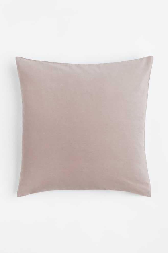 Cotton velvet cushion cover - Light greige/Dark grey/Beige/Dark khaki green/dc/dc/dc/dc/dc/dc/dc/dc - 1