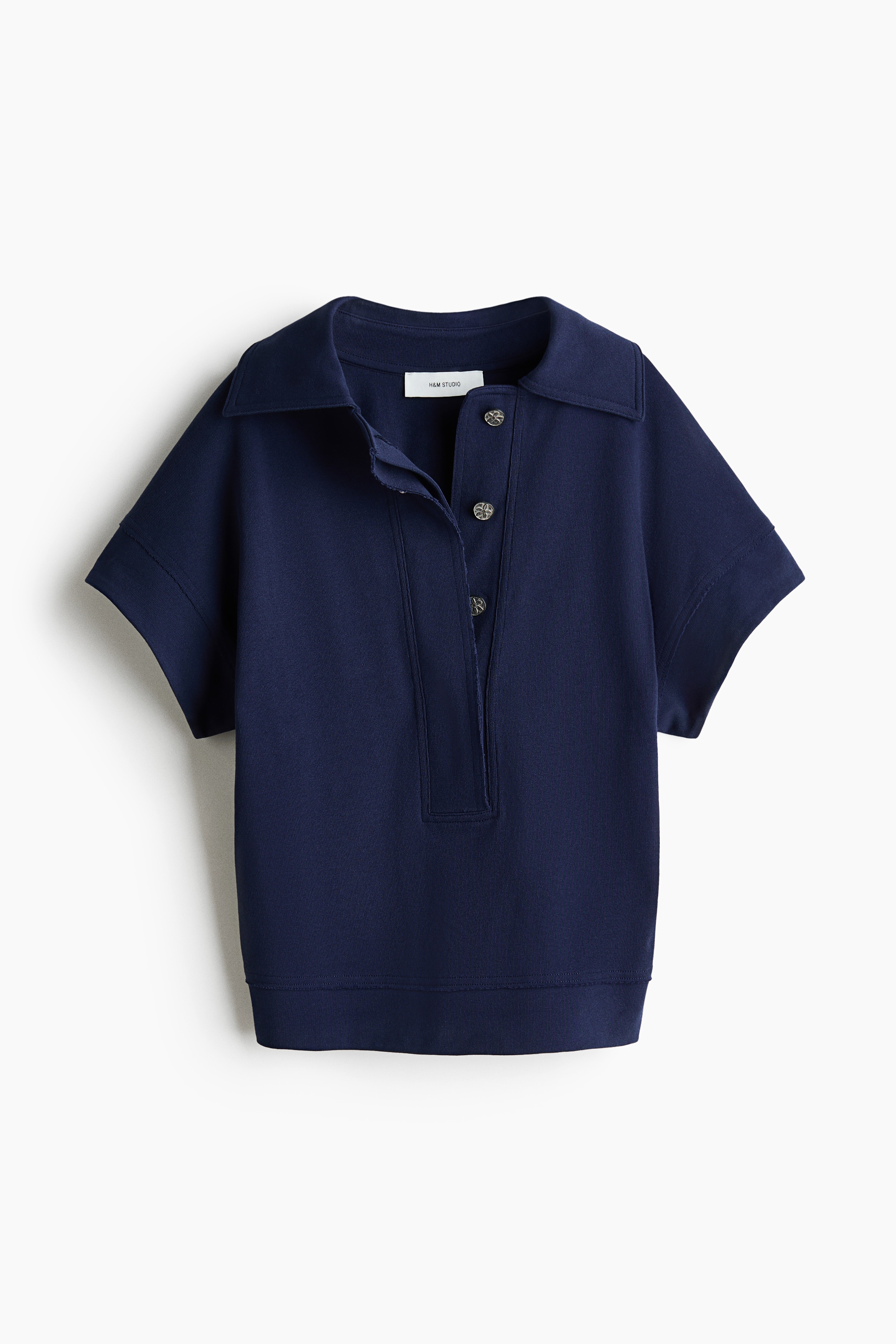 Cotton Polo Shirt - Navy blue