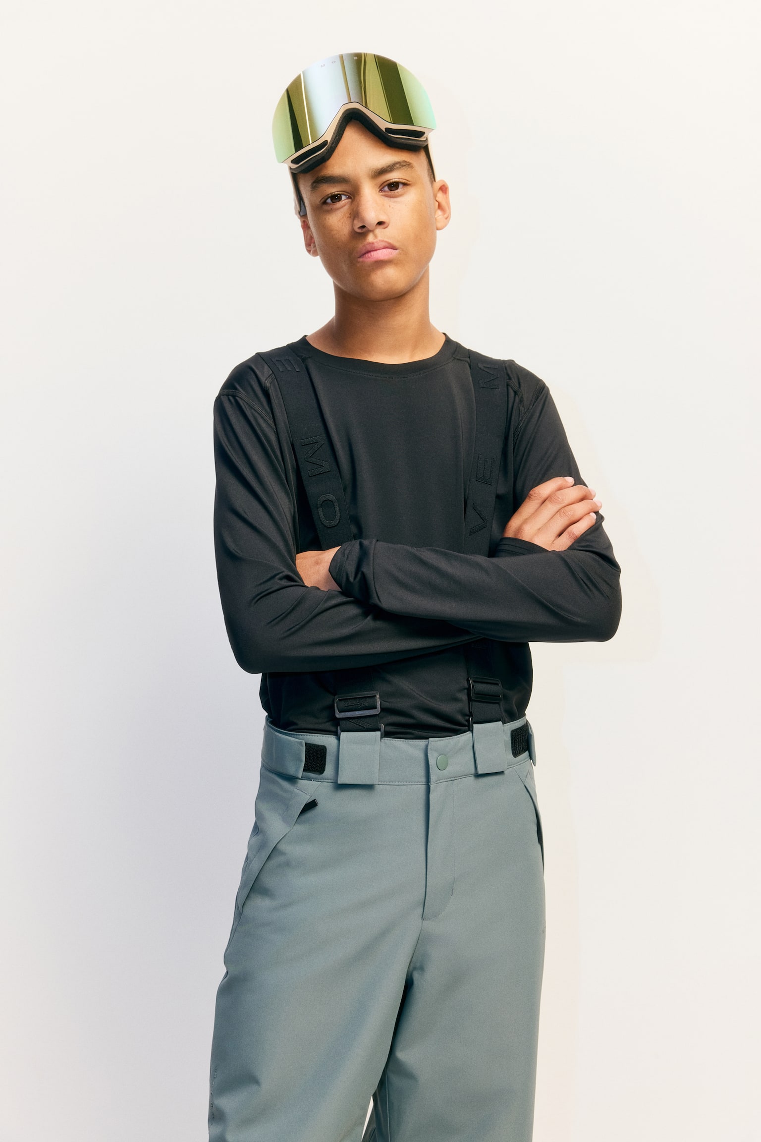 Ski trousers with StormMove™ - Dusty green/Black/Light beige - 3