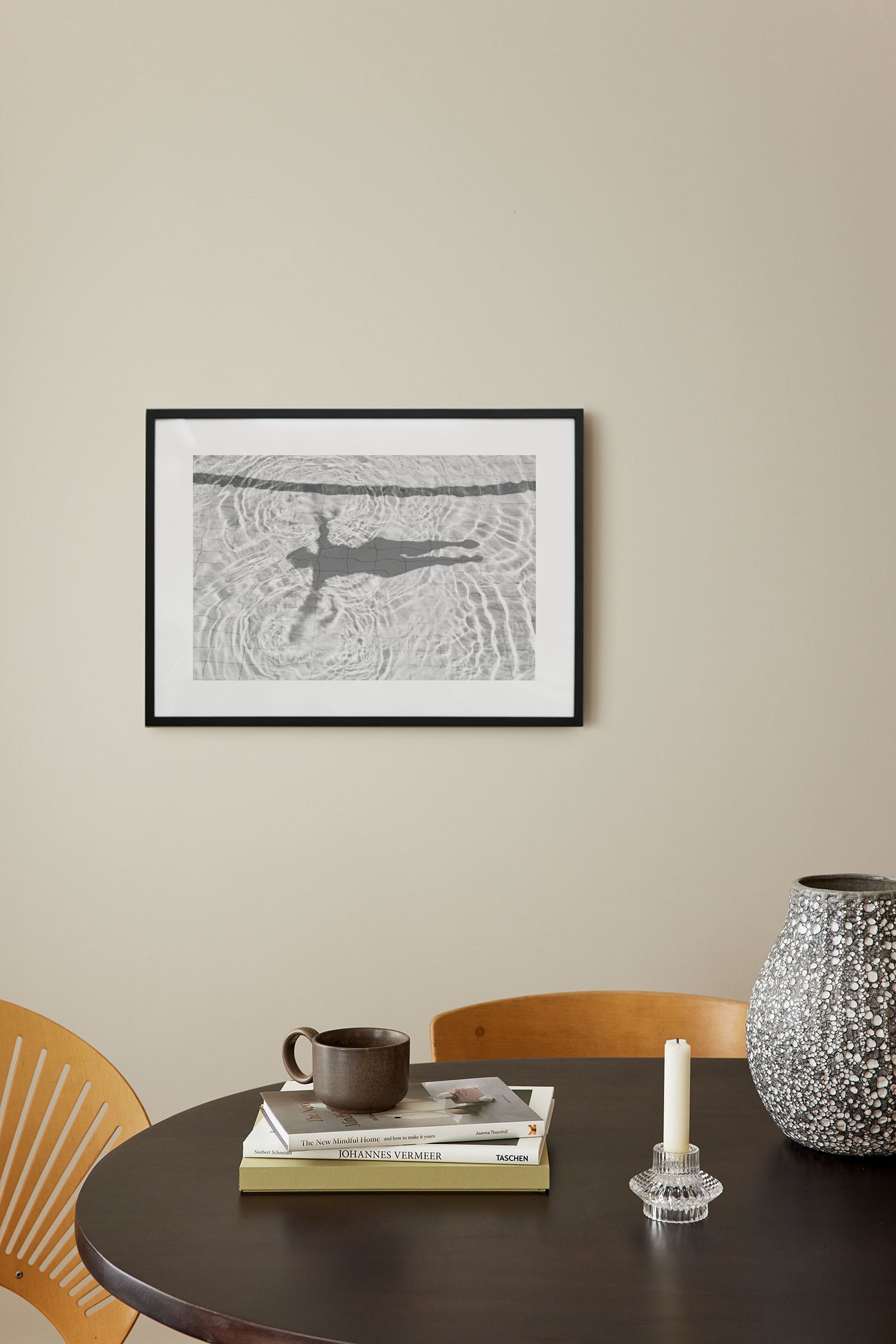 Floating Shadow Plakat - Sort/hvid