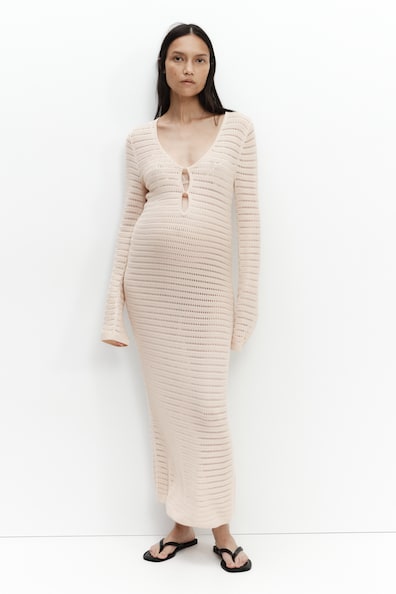 MAMA Crochet-look dress