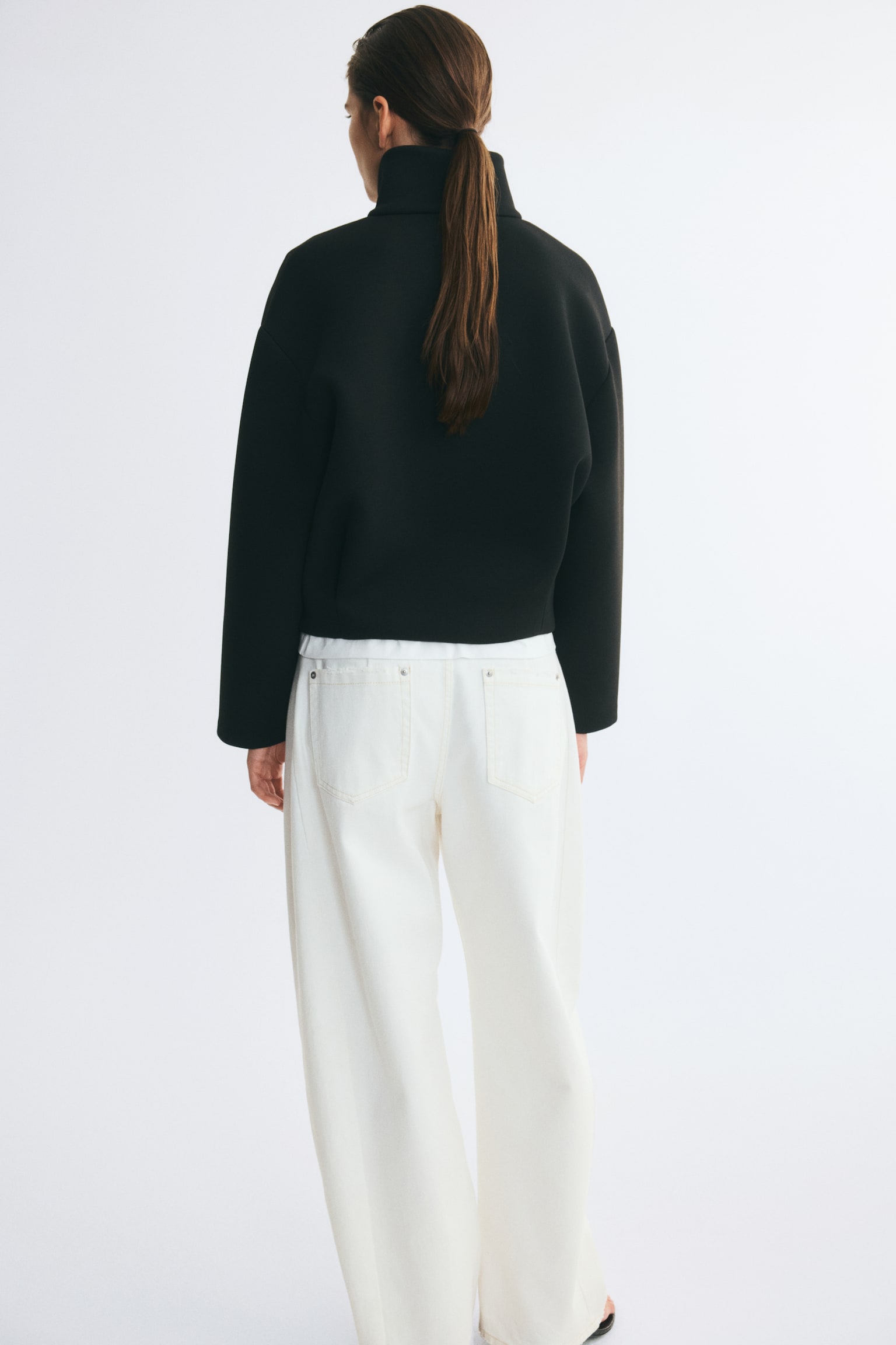 Женская куртка H&M Oversized Scuba, цвет: Чёрный — фото 5