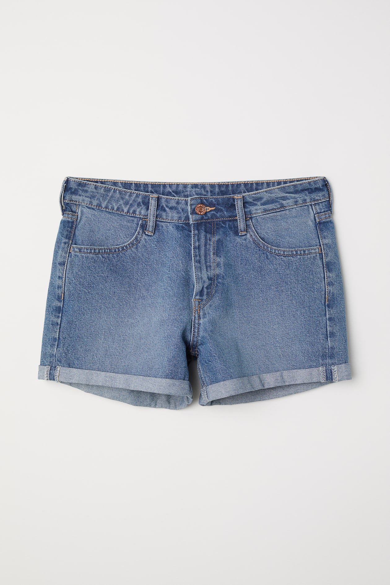 Denim Shorts - Regular waist - Denim blue - Ladies | H&M US