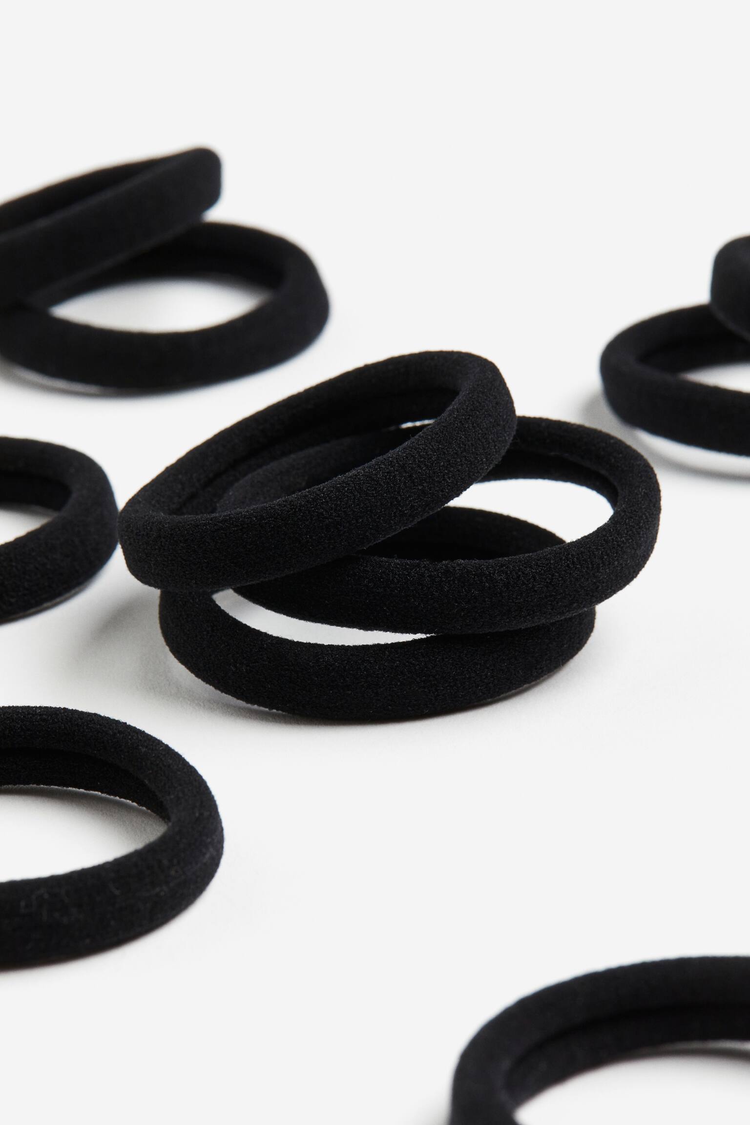 10-pack Hair Elastics - Black - 2