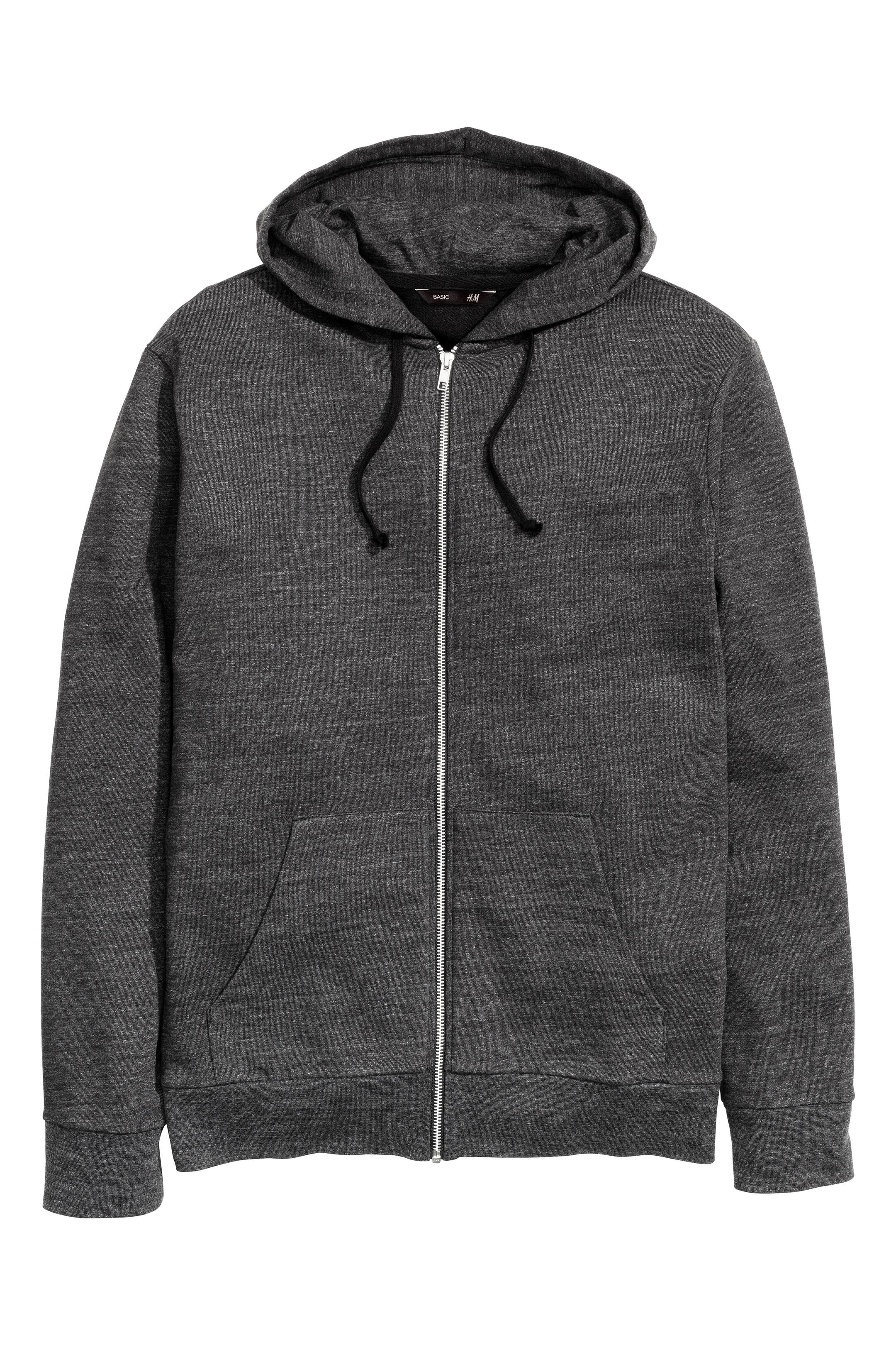 View larger image: Hooded jacket - Dark grey marl - Men | H&M GB 1