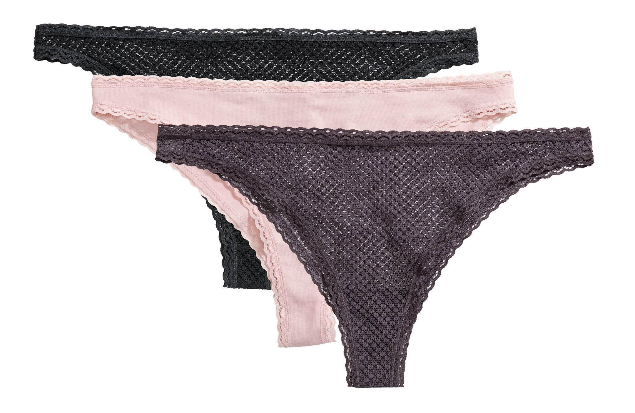 View larger image: 3-pack Brazilian briefs - Light pink/Mole - Ladies | H&M GB 1