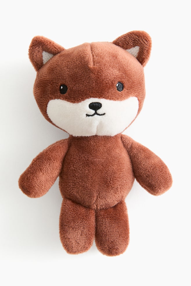 Soft Rattle - Red/fox/Brown/hedgehog/Light beige/bear/Light gray/elephant/White/lamb/Light beige/lion/Light beige/giraffe/White/rabbit/Brown/teddy bear/White/rabbit/Light pink/bunny/Beige/teddy bear/Gray/elephant - 1