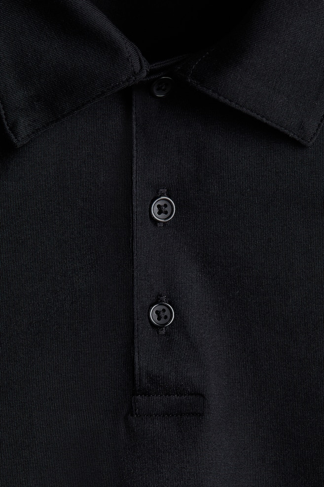 Slim-Fit Polo Shirt - Black/Khaki green/Navy blue/Teal - 4