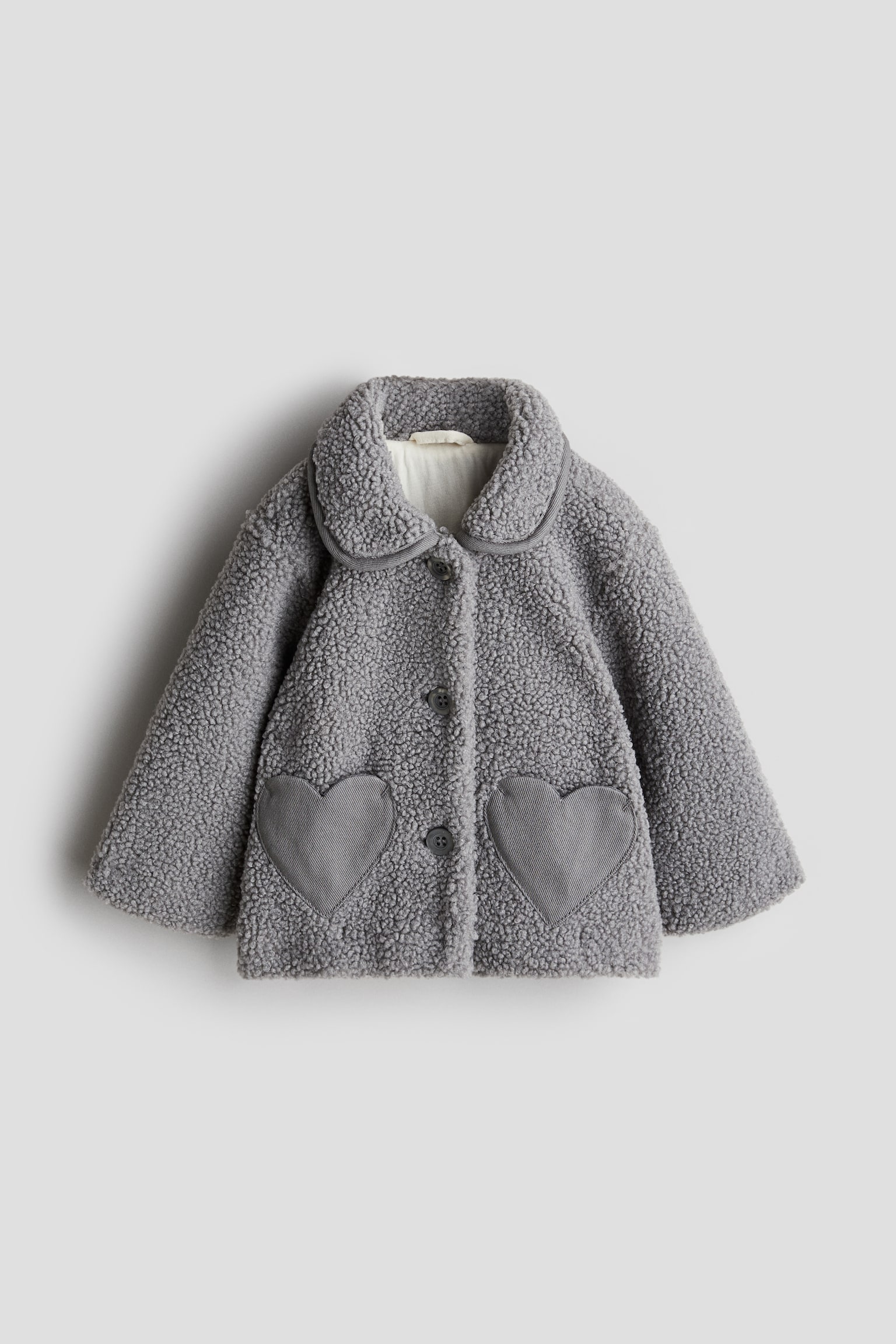 Heart-pocket pile jacket - Grey - 1