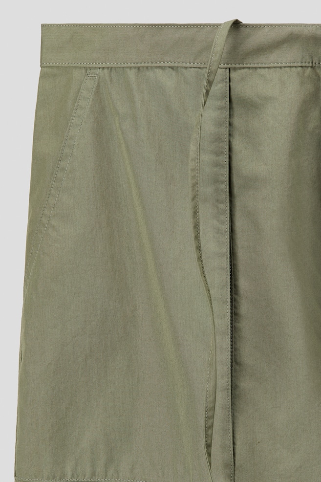 Loose-Fit Cargo Pants-Khaki green - 4