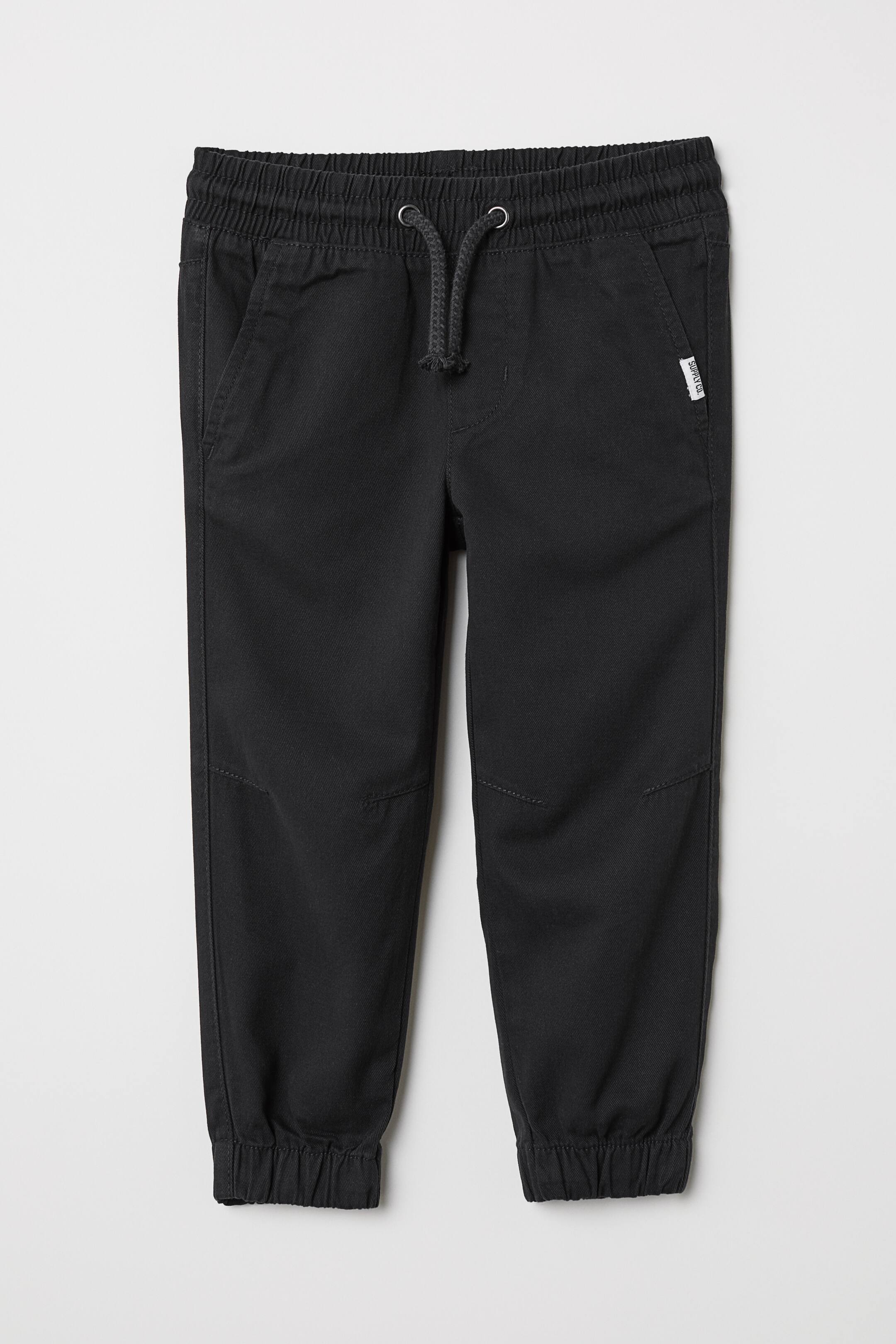 查看大圖: 棉質鬆緊式長褲 - 黑色 - Kids | H&M 1