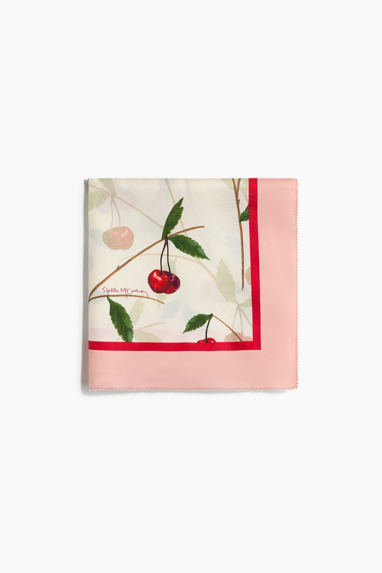 Cherry-Print Silk-Blend Scarf - image 4