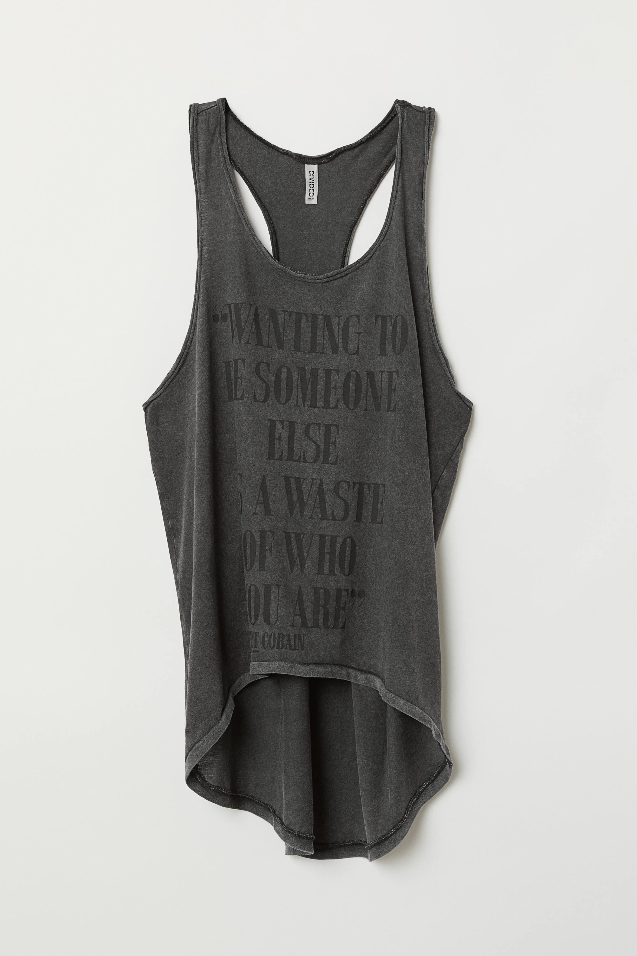 View larger image: Vest top - Dark grey/Kurt Cobain - Ladies | H&M 1