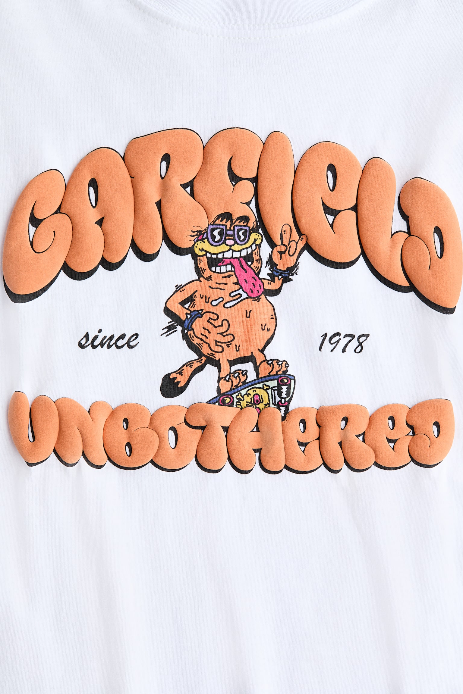 T-shirt en coton avec motif imprimé - Blanc/Garfield/Grège/TMNT/Noir/PlayStation/Vert/Garfield/Blanc/PlayStation/Bleu vif/PlayStation/Blanc/Garfield/Beige/Les Simpson/Noir/Bob l'éponge - 2