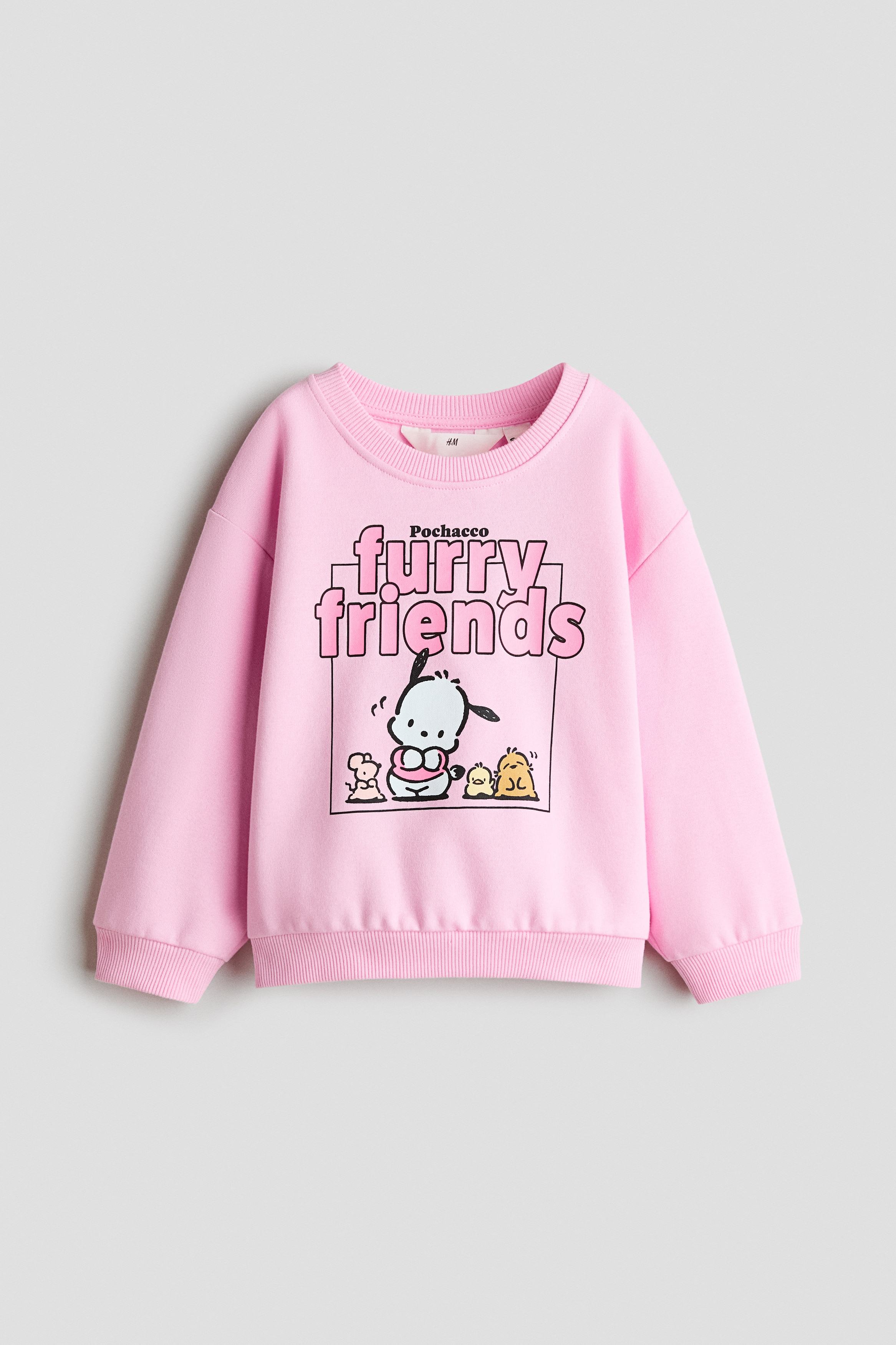 Sweatshirt mit Print und angerauter InnenseiteModell