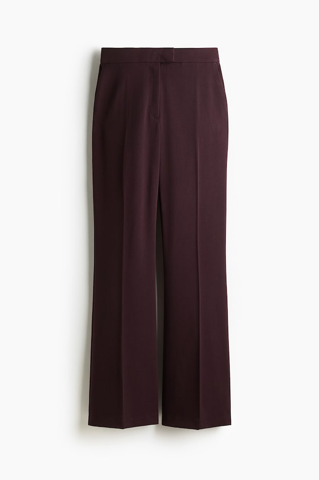 Bootcut Pants - Burgundy/Dark brown/Dark gray/pinstriped/Dark gray melange/Taupe melange/Black/Dark beige/houndstooth pattern - 1